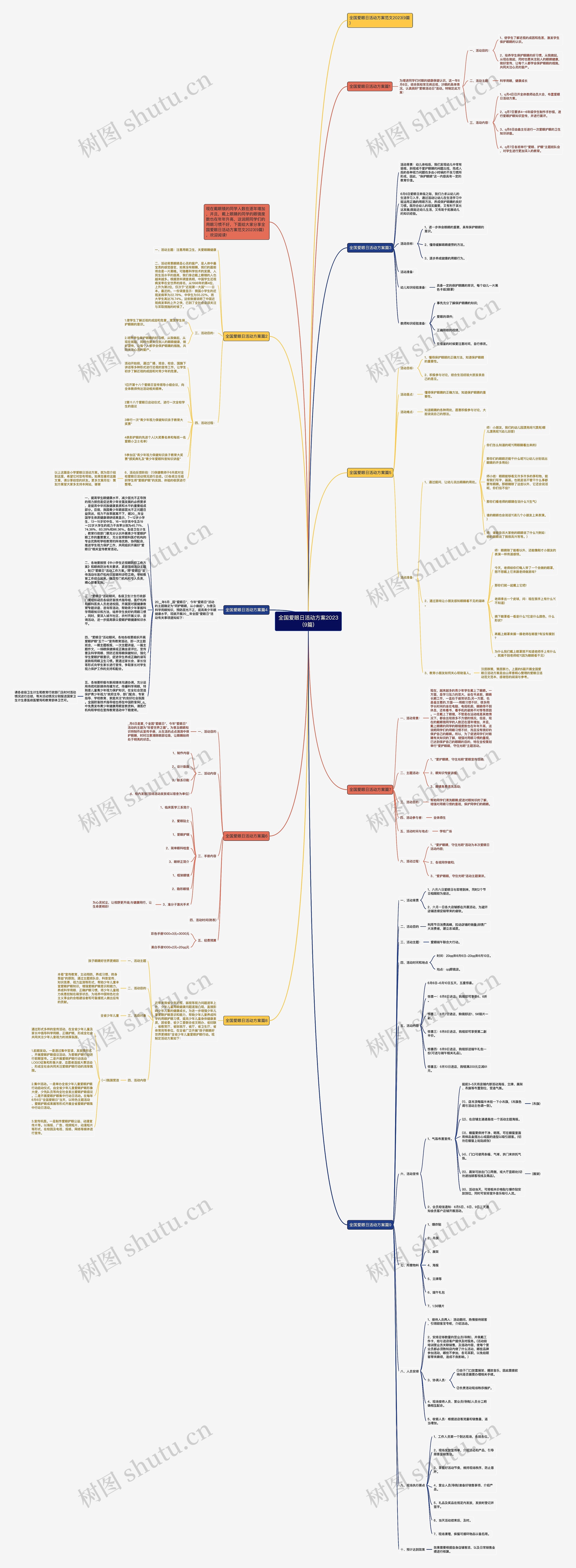 全国爱眼日活动方案2023(9篇)思维导图