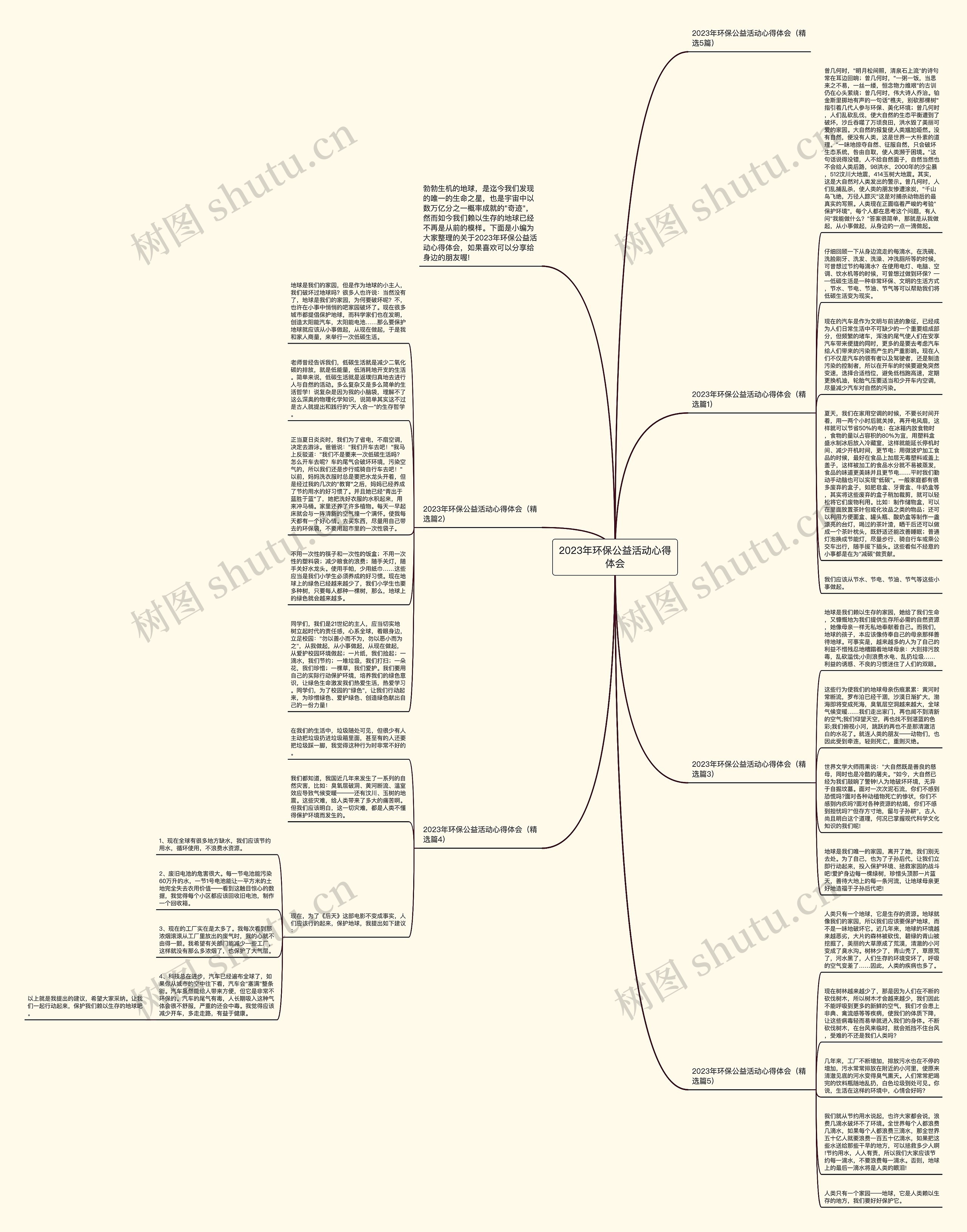 2023年环保公益活动心得体会思维导图