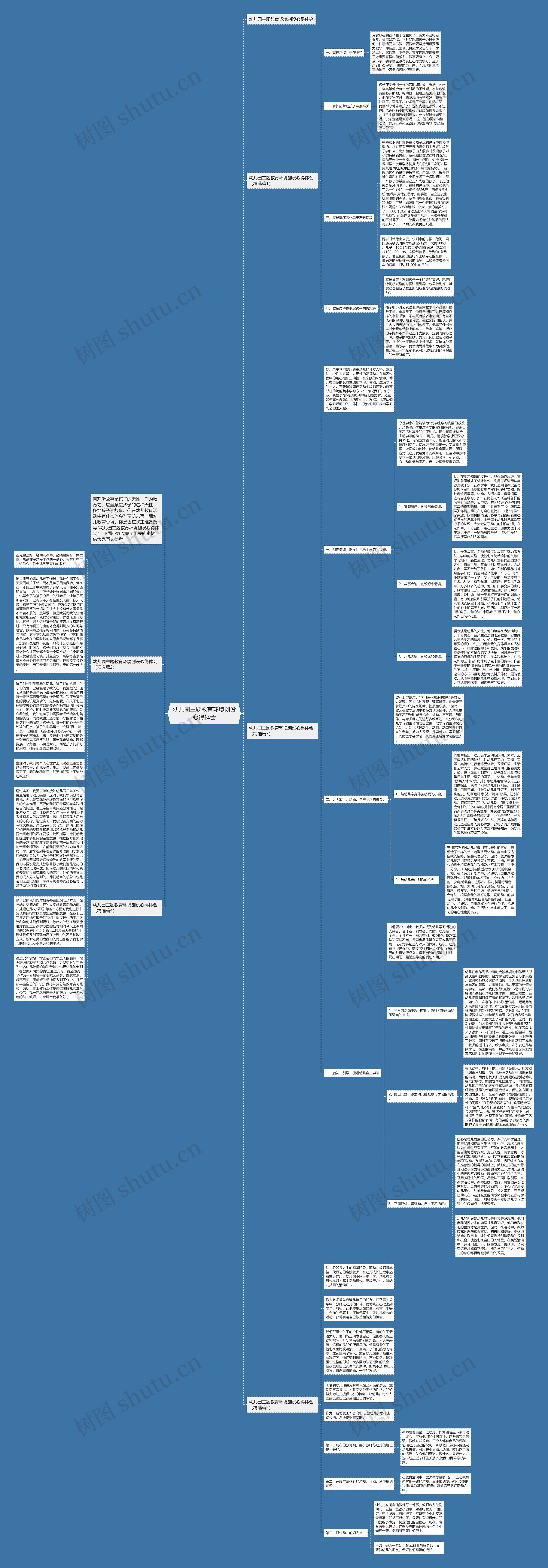 幼儿园主题教育环境创设心得体会思维导图