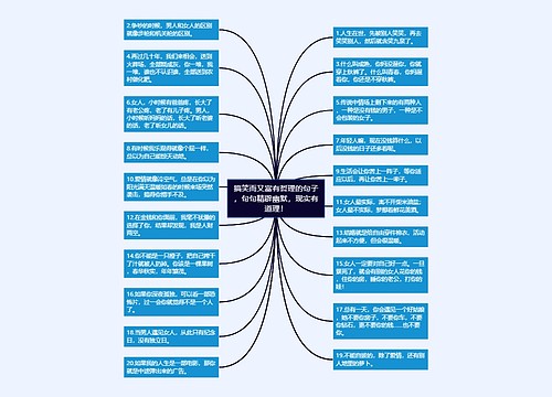 搞笑而又富有哲理的句子，句句精辟幽默，现实有道理！