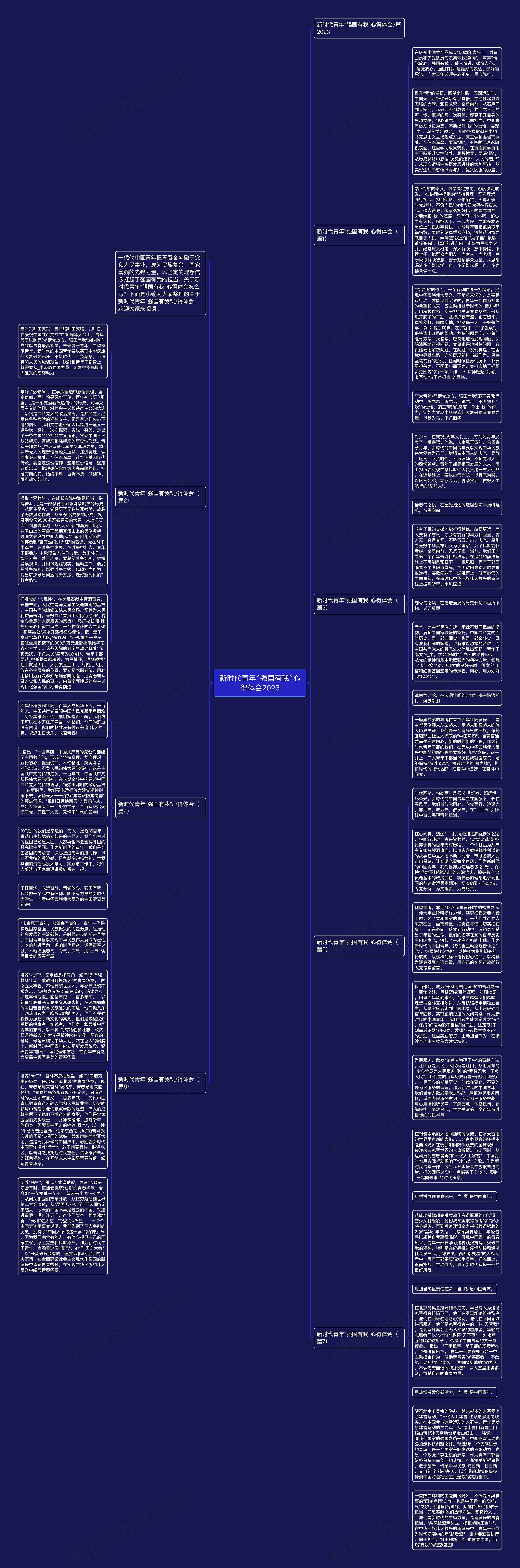 新时代青年“强国有我”心得体会2023思维导图