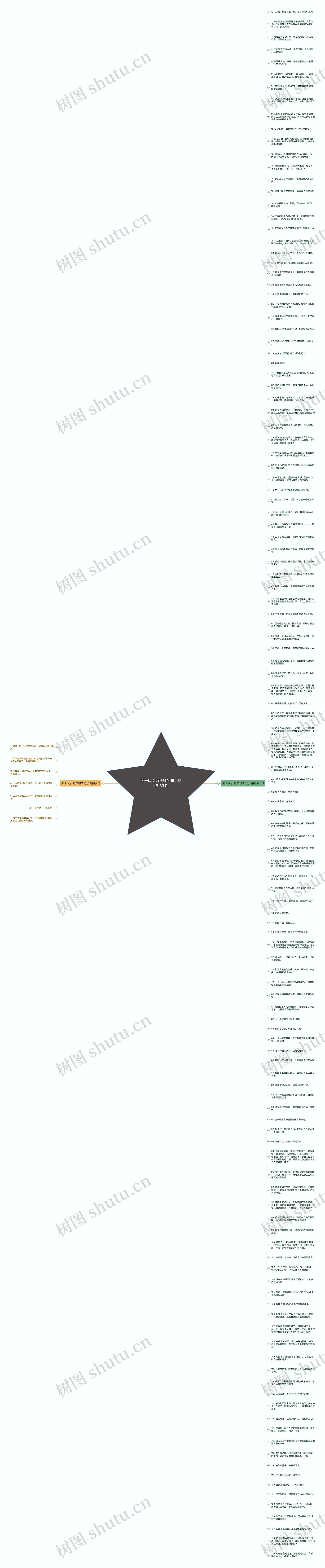 关于吸引力法则的句子精选133句思维导图