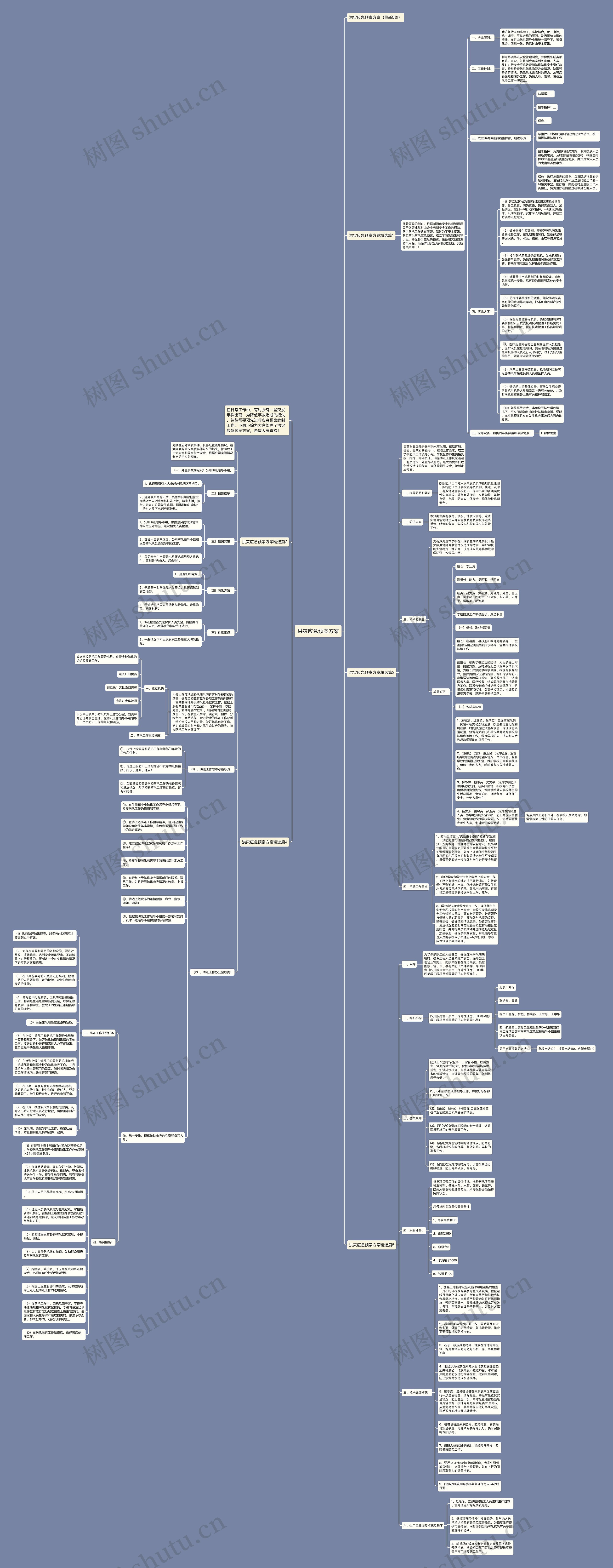 洪灾应急预案方案思维导图