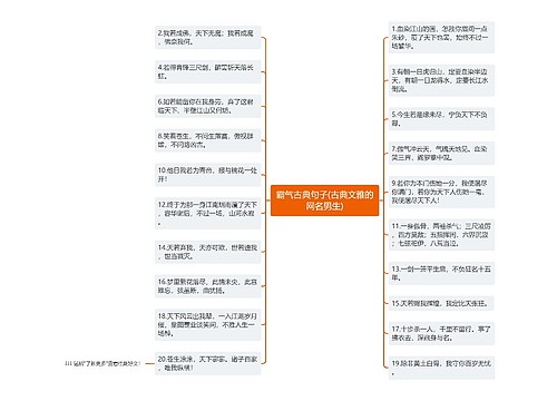 霸气古典句子(古典文雅的网名男生)