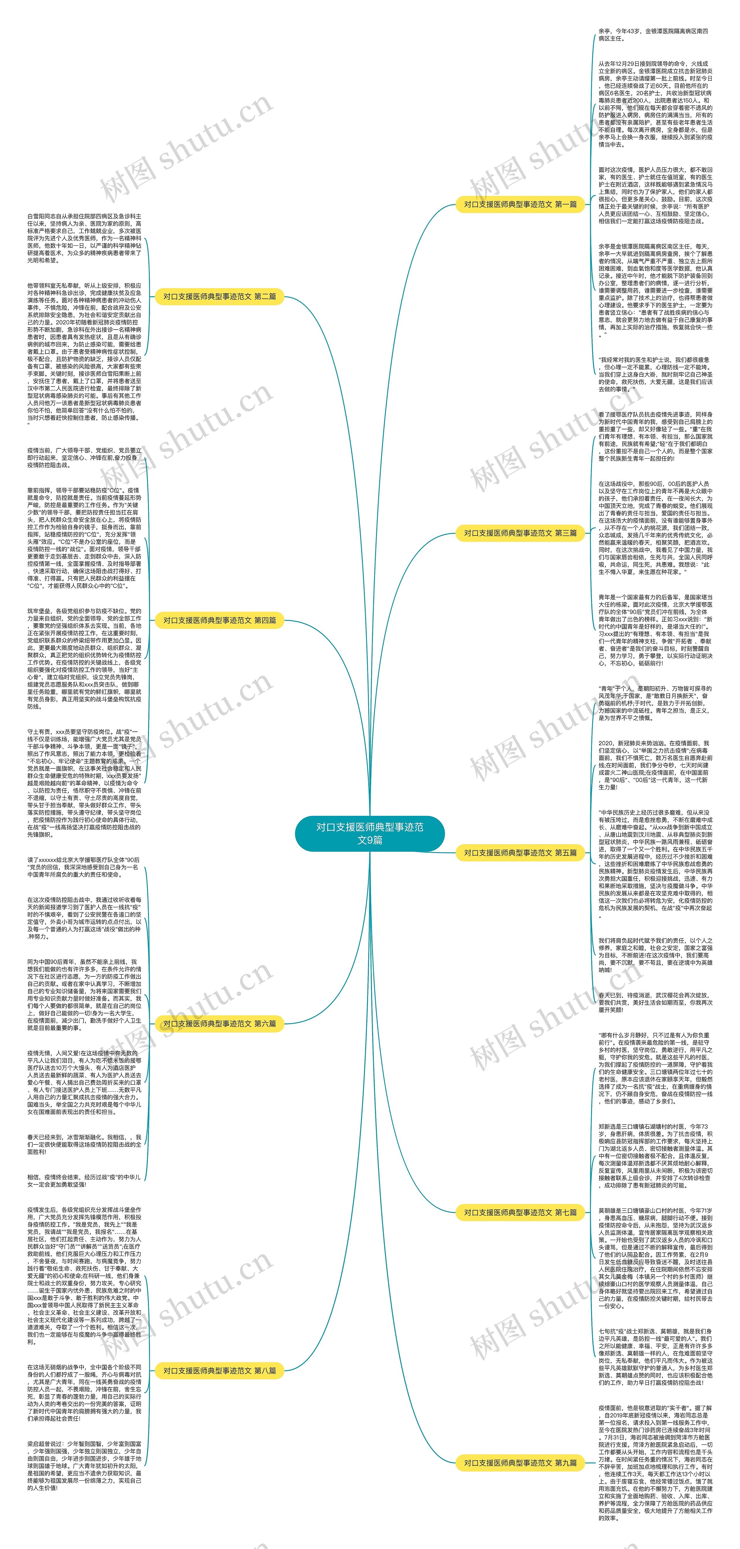 对口支援医师典型事迹范文9篇思维导图