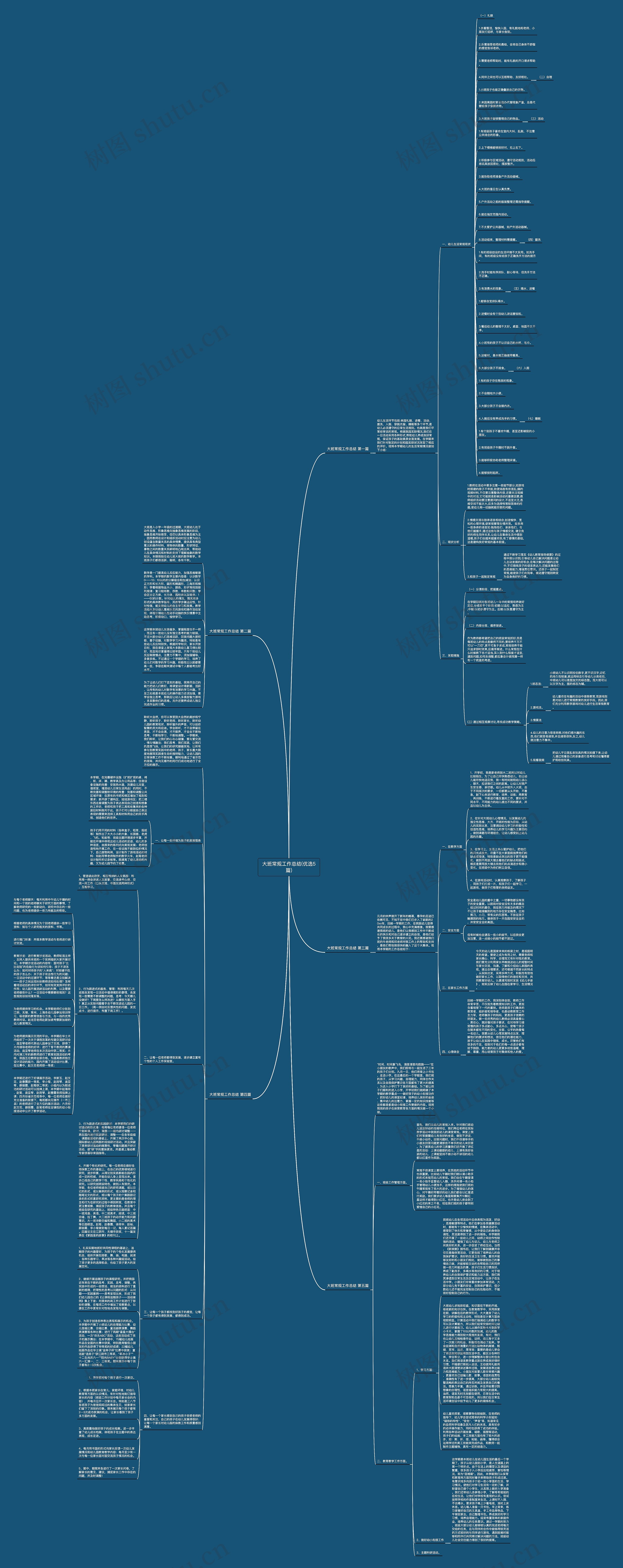 大班常规工作总结(优选5篇)思维导图