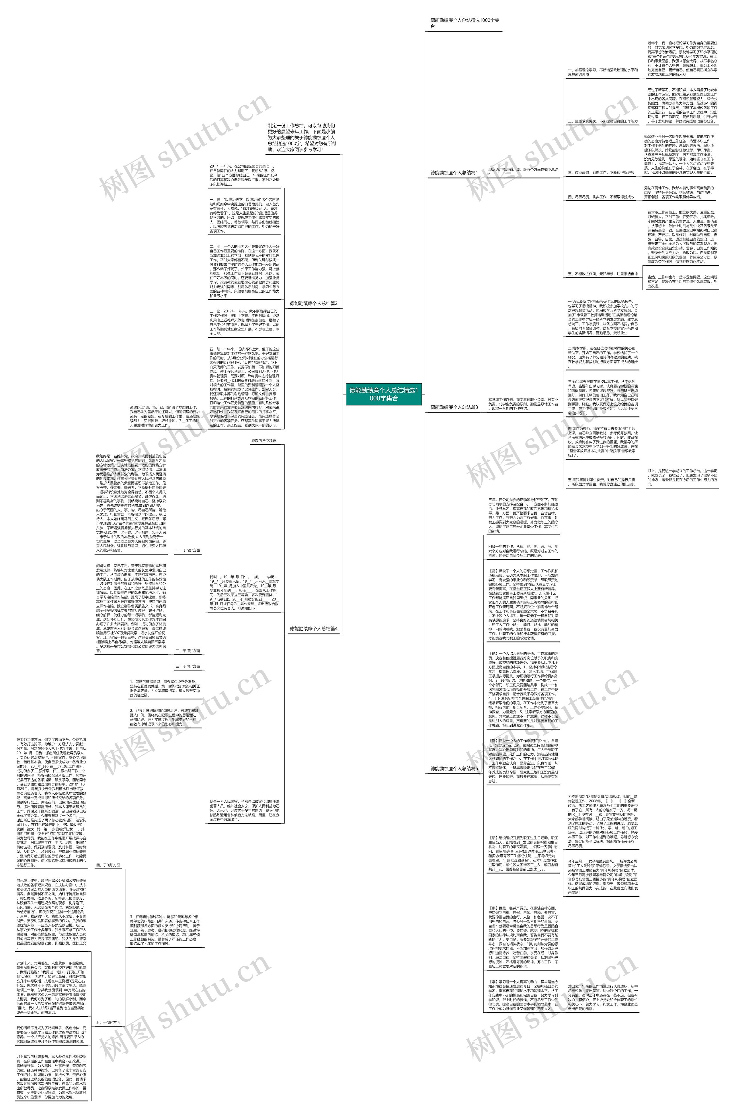 德能勤绩廉个人总结精选1000字集合