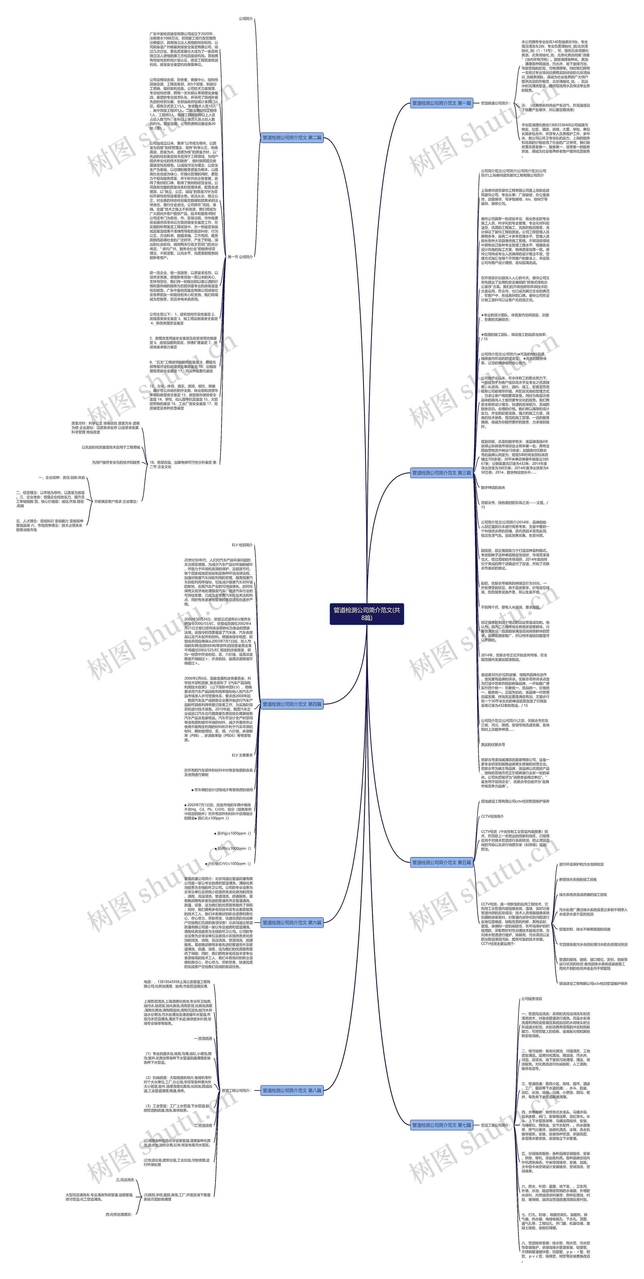 管道检测公司简介范文(共8篇)思维导图