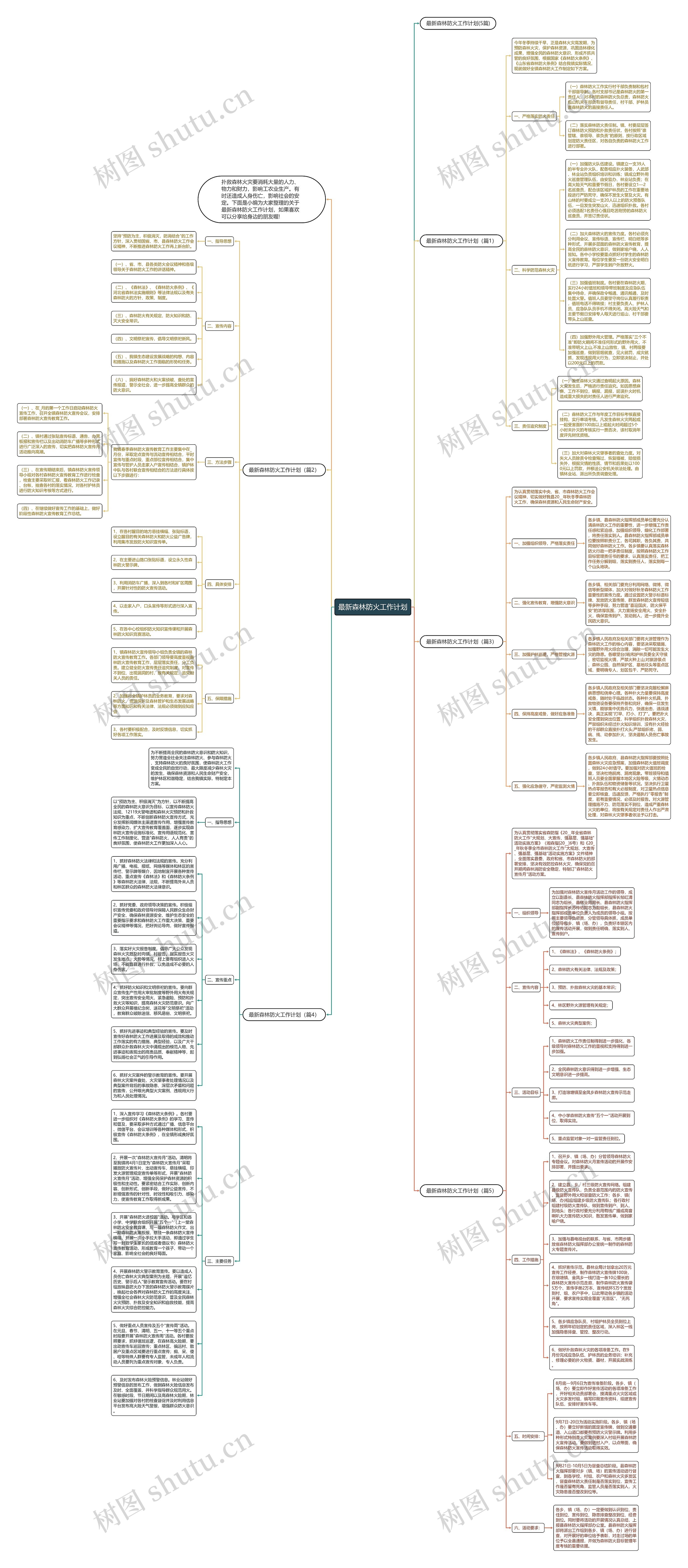 最新森林防火工作计划思维导图