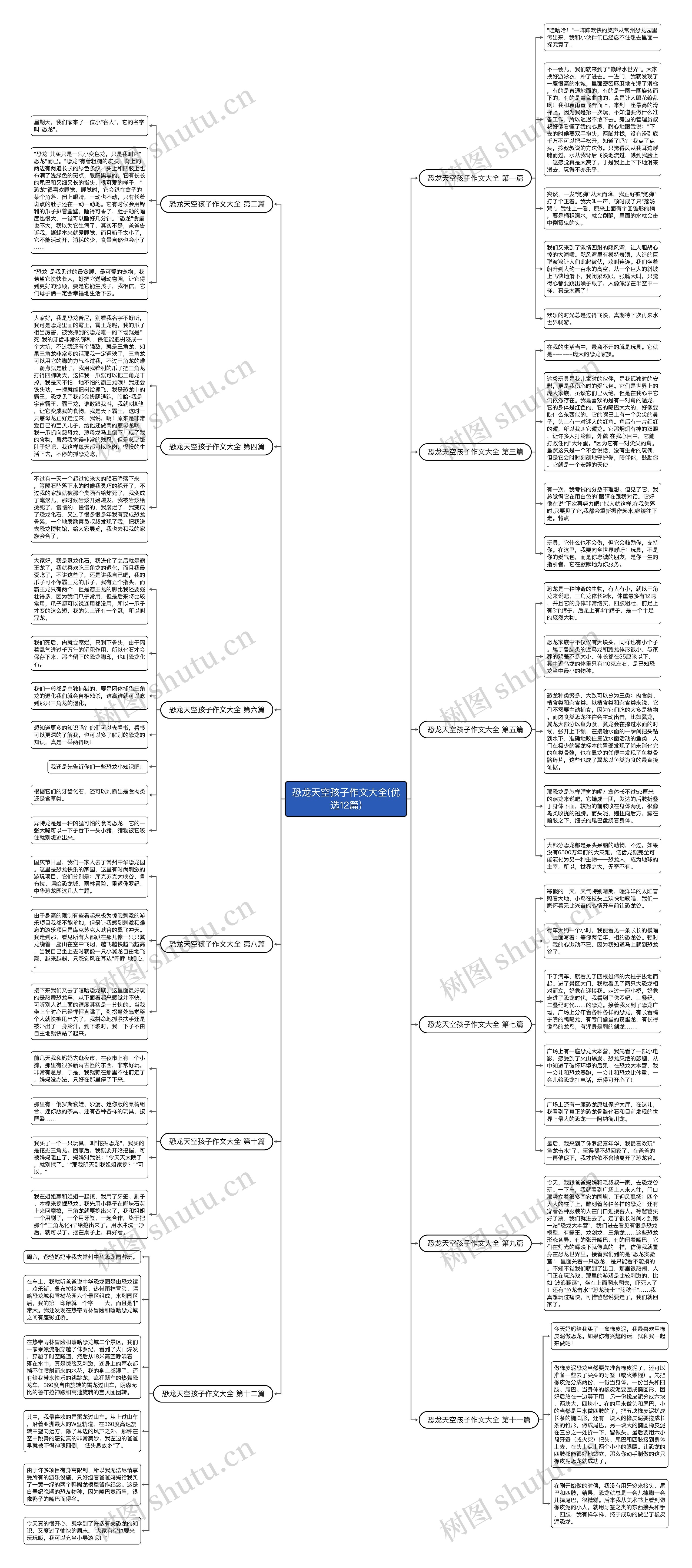 恐龙天空孩子作文大全(优选12篇)思维导图