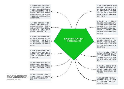 有关奋斗的句子(关于奋斗的优美语段200字)