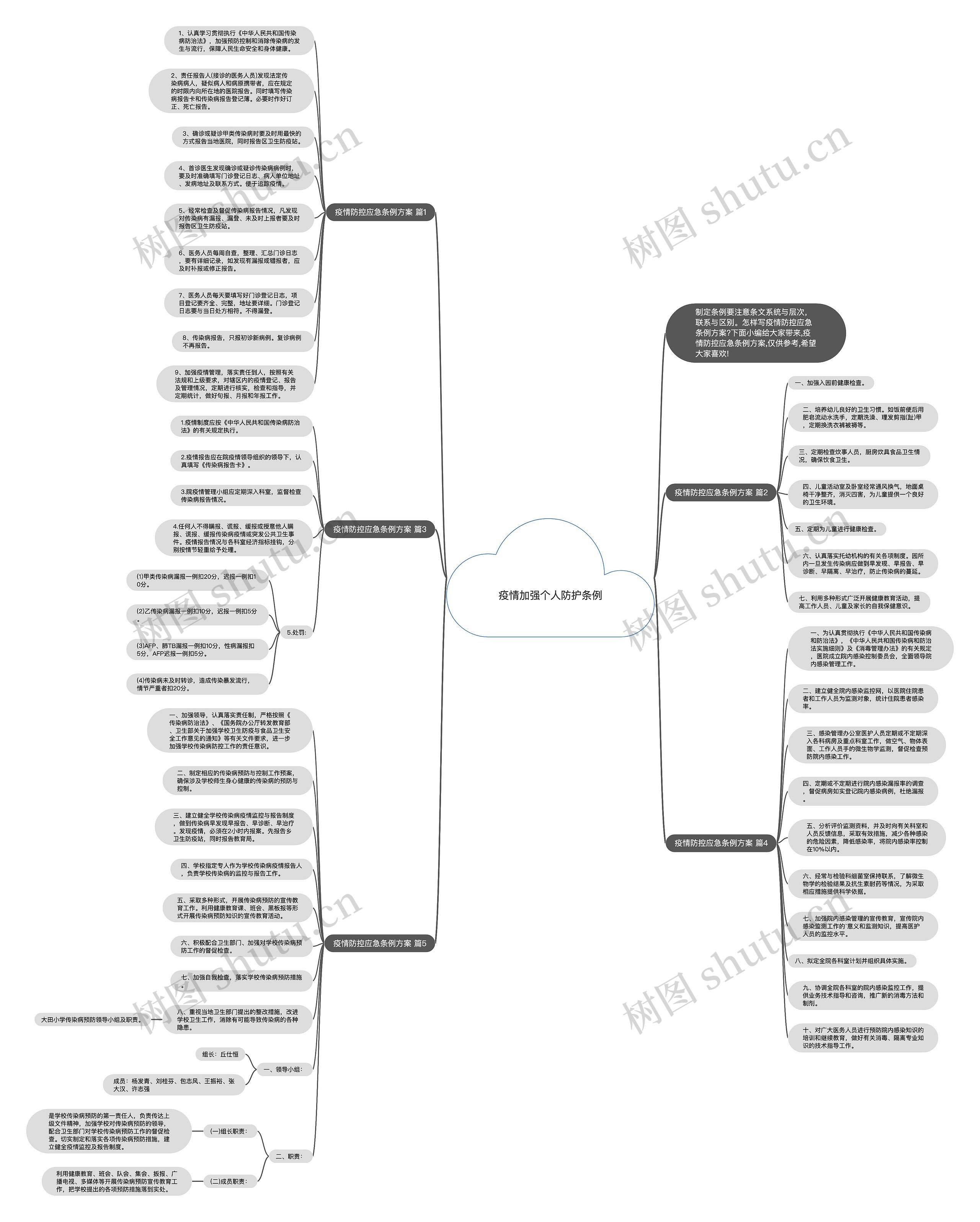 疫情加强个人防护条例思维导图