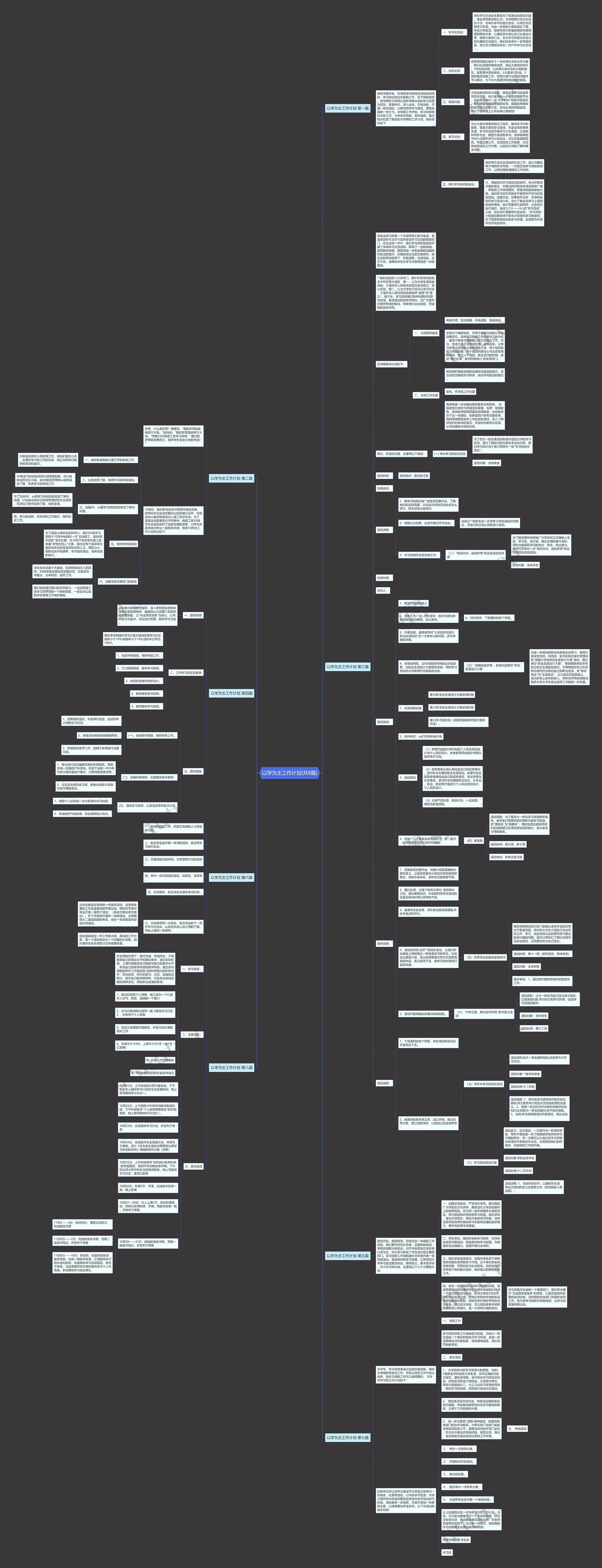 以学为主工作计划(共8篇)思维导图