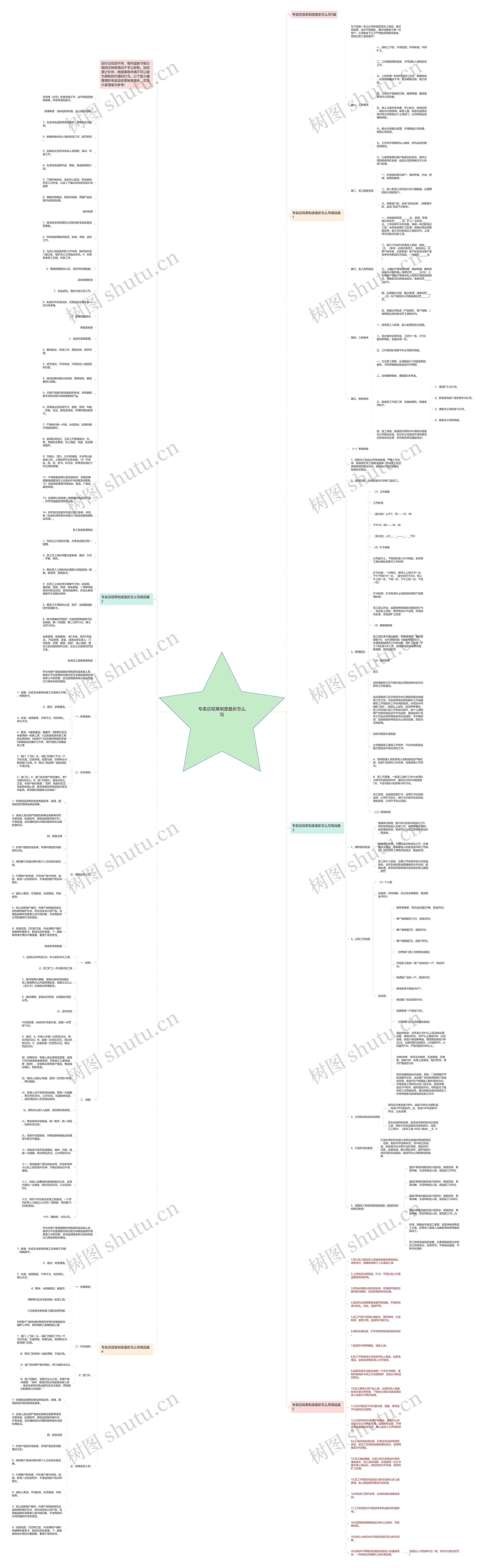 专卖店规章制度最新怎么写思维导图