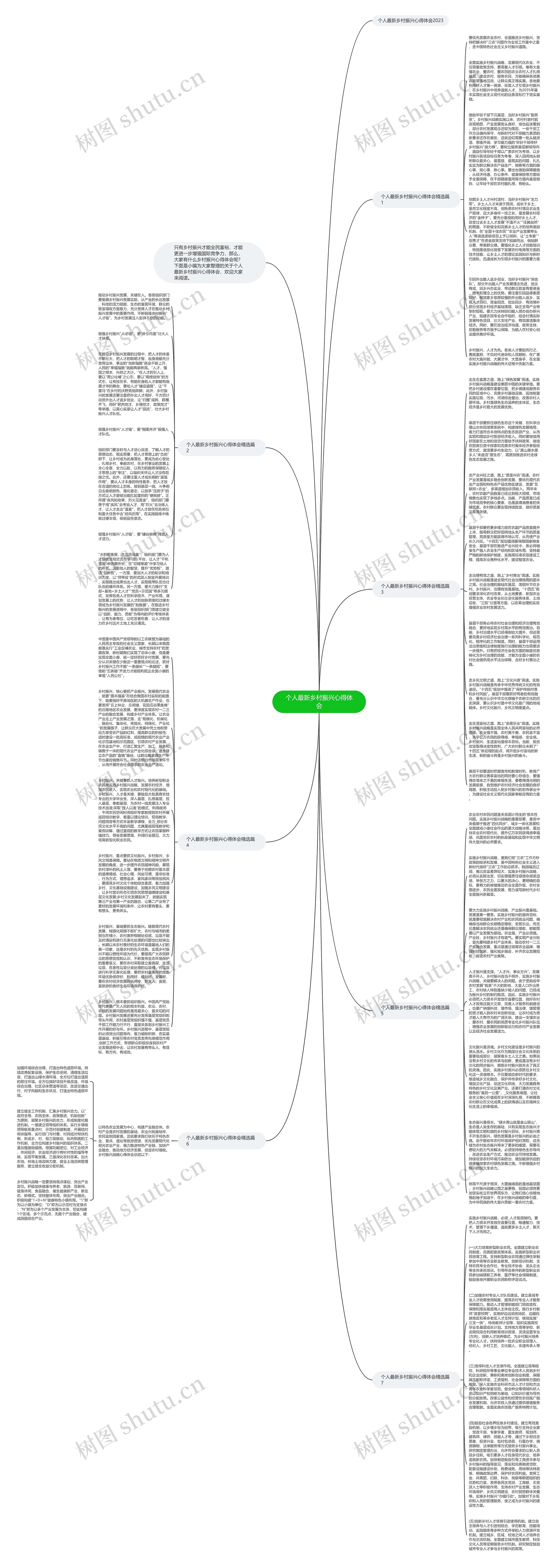 个人最新乡村振兴心得体会思维导图
