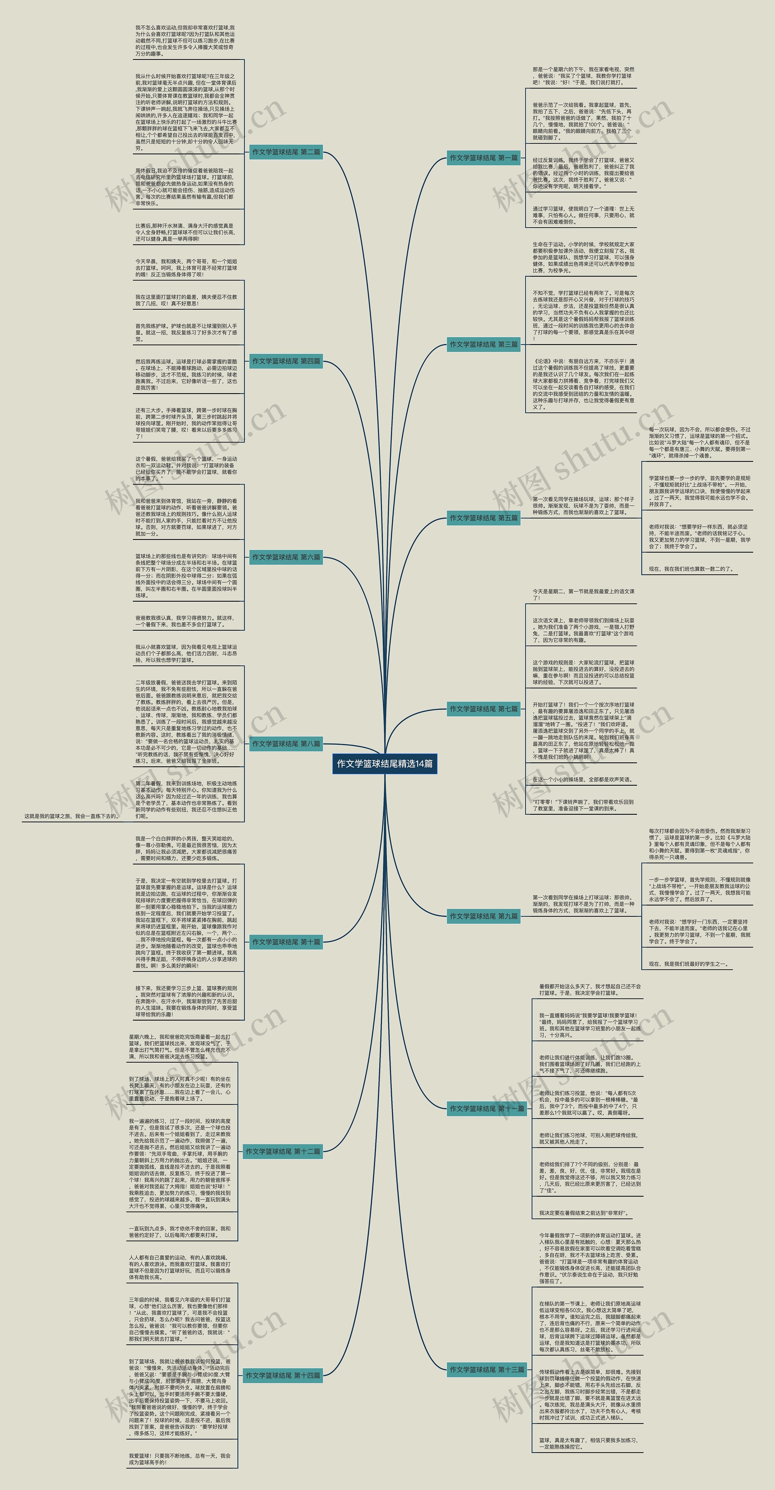 作文学篮球结尾精选14篇思维导图