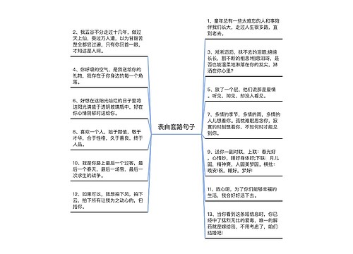 表白套路句子