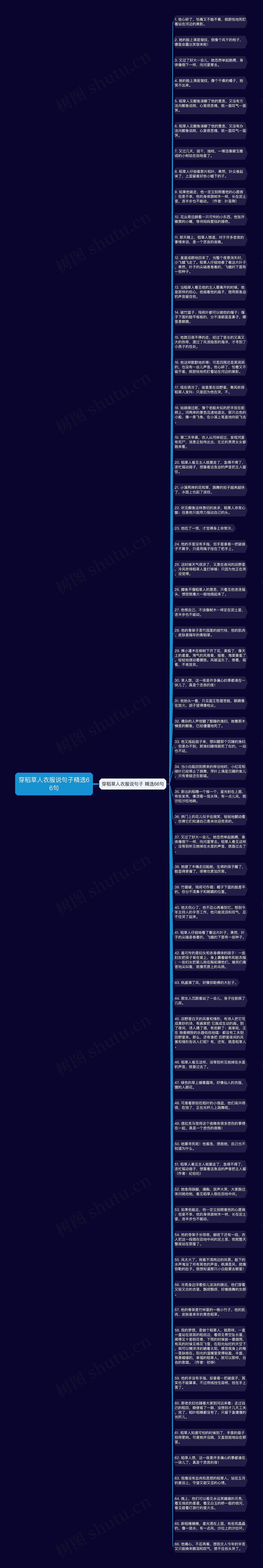 穿稻草人衣服说句子精选66句思维导图
