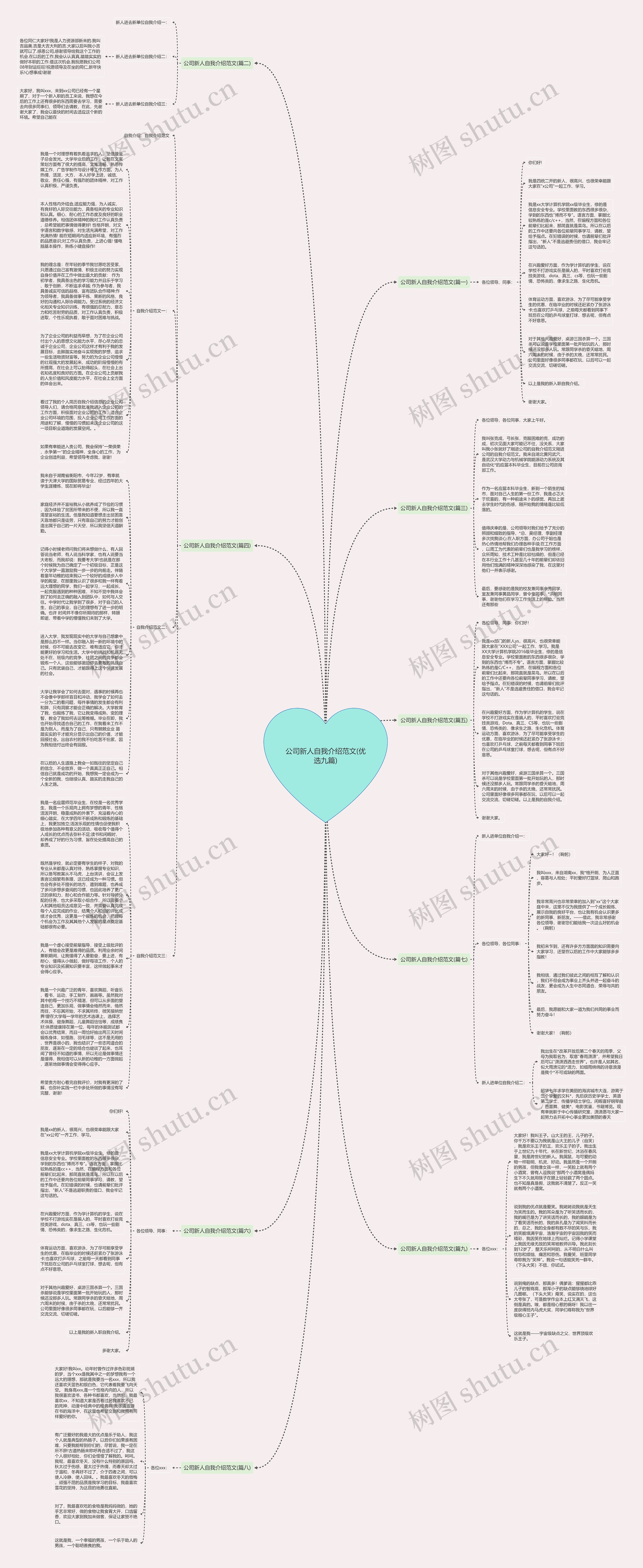 公司新人自我介绍范文(优选九篇)思维导图