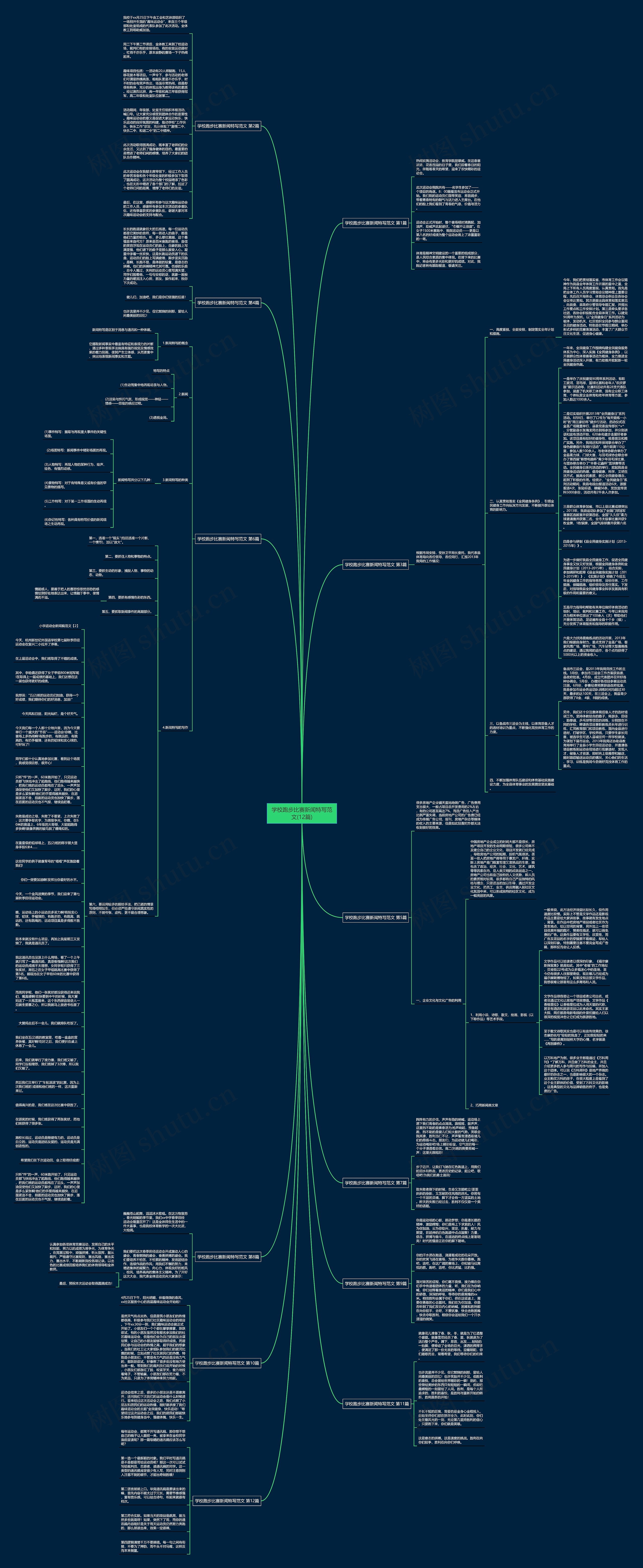 学校跑步比赛新闻特写范文(12篇)思维导图