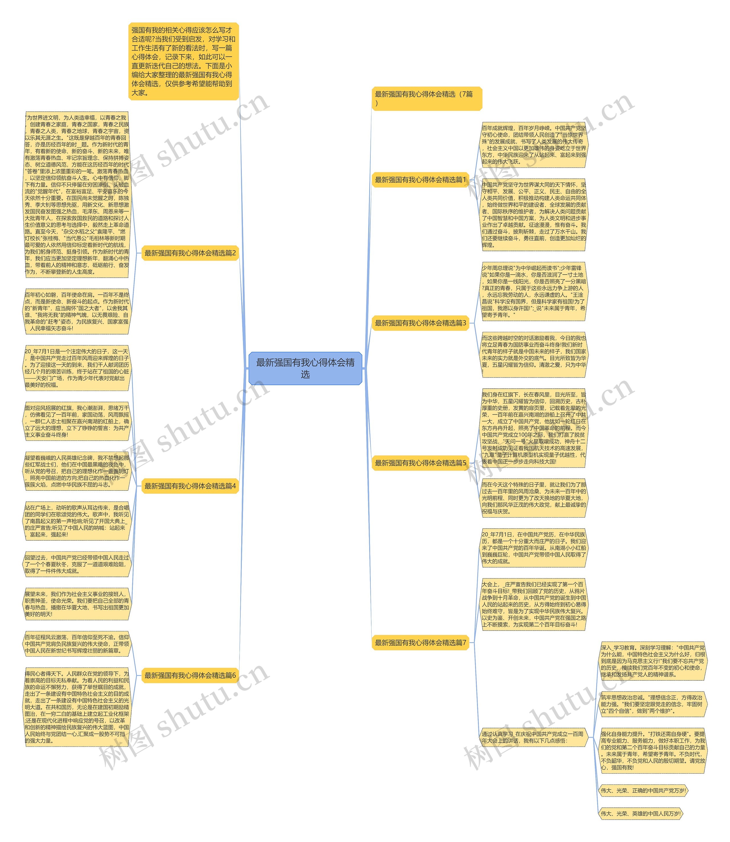 最新强国有我心得体会精选思维导图