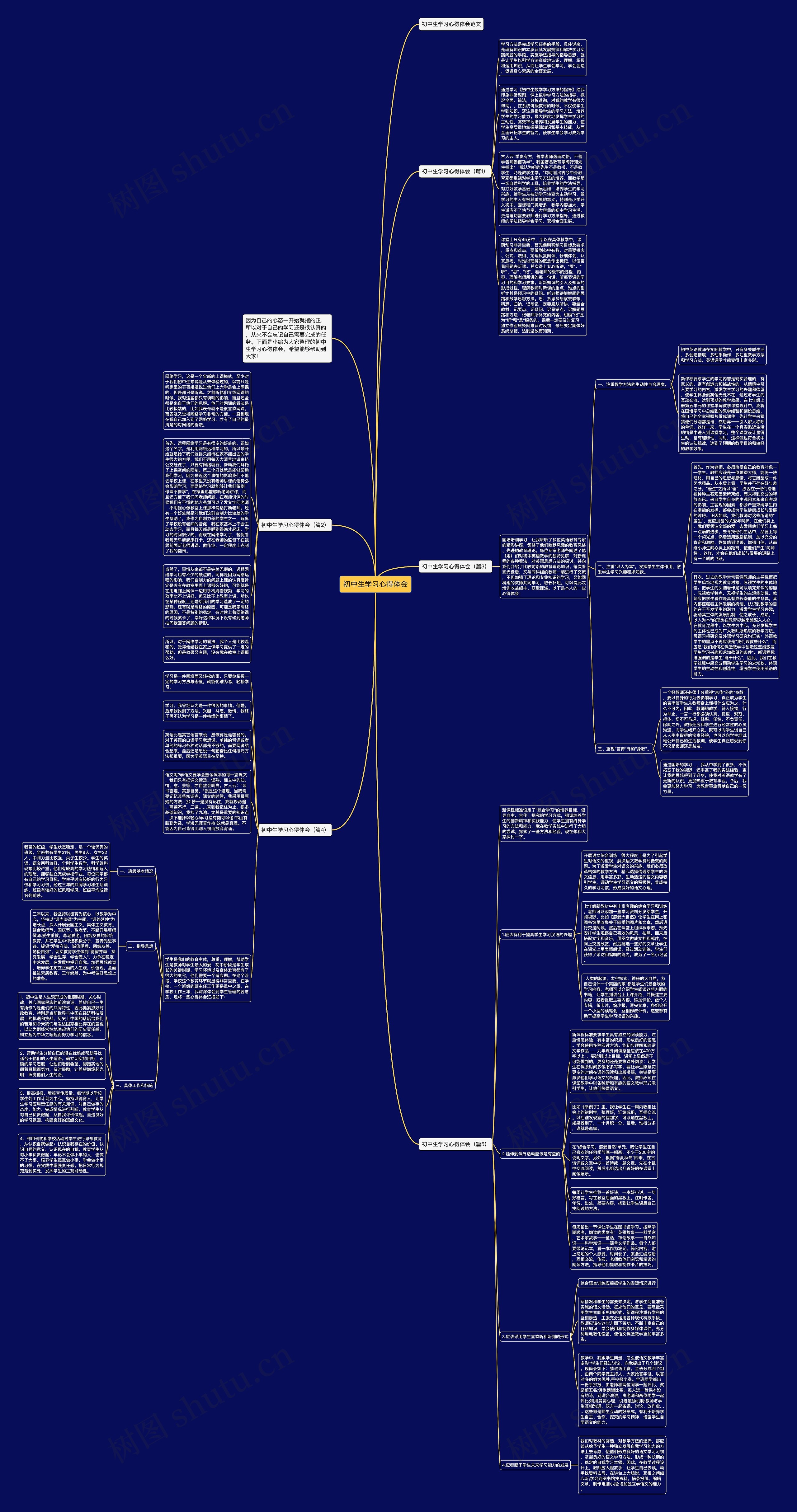 初中生学习心得体会思维导图