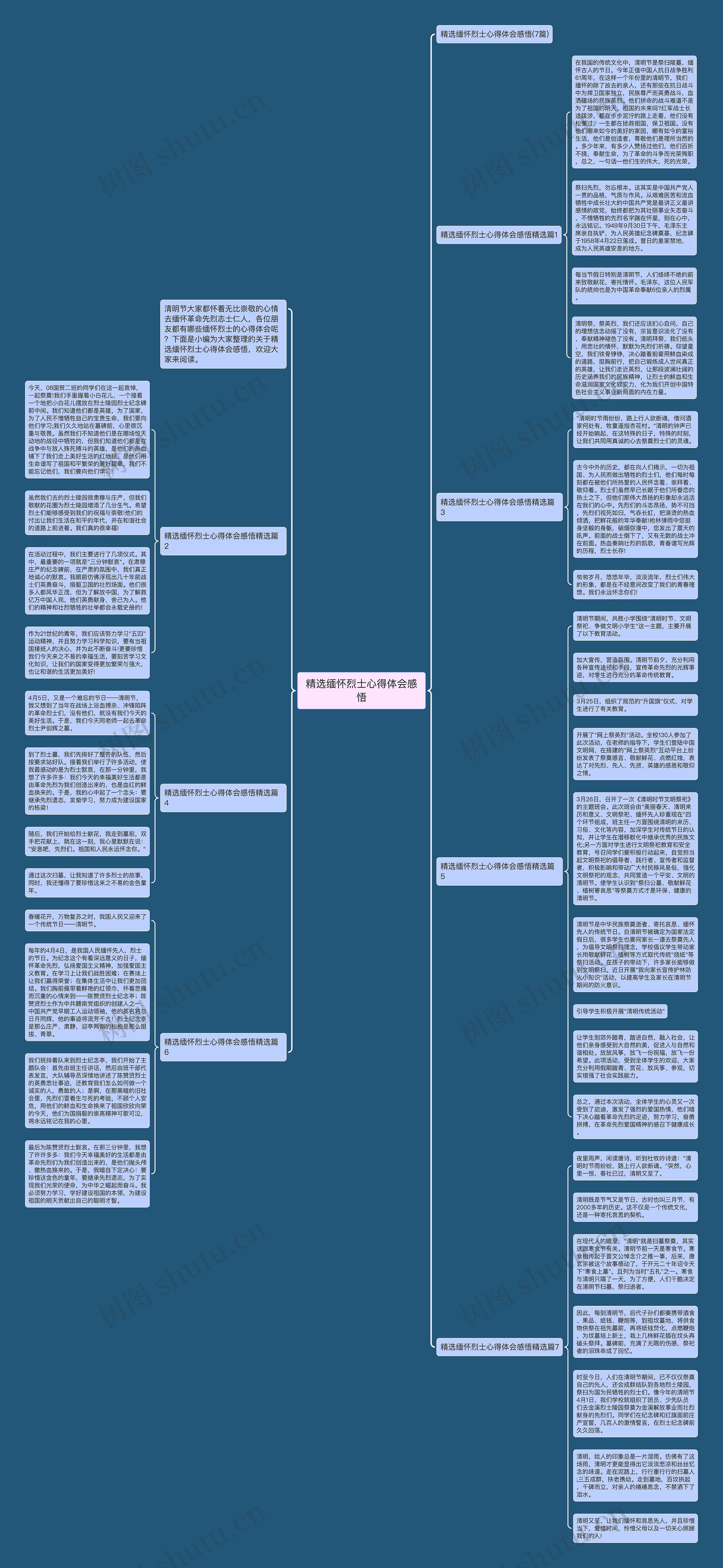 精选缅怀烈士心得体会感悟思维导图