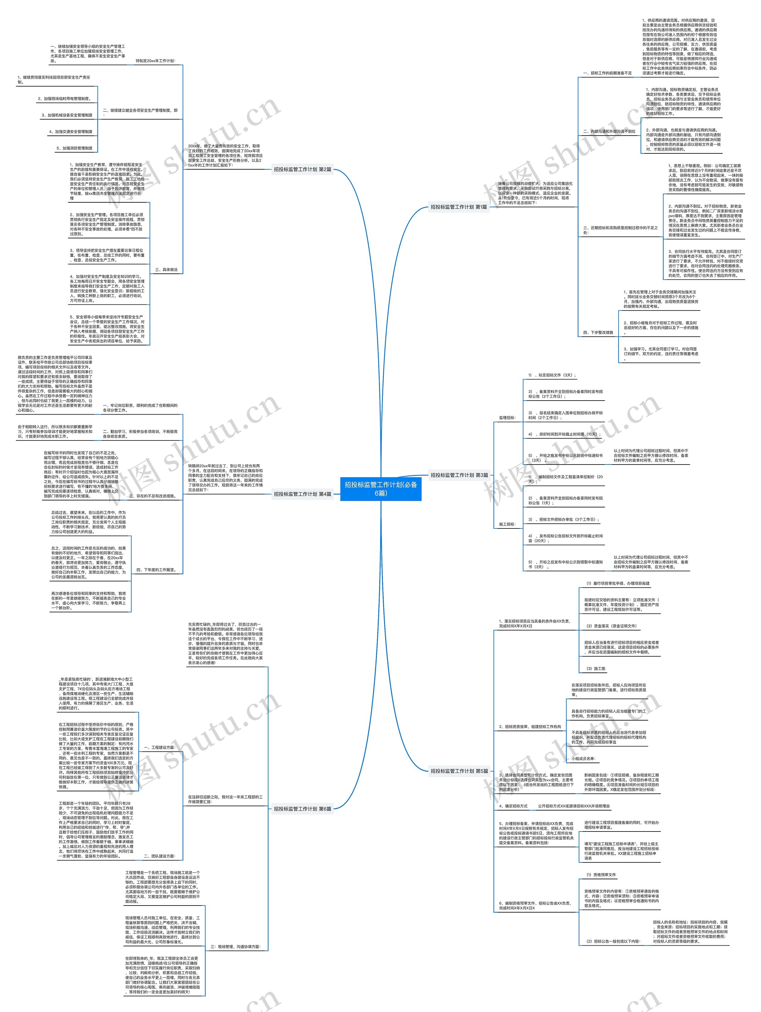 招投标监管工作计划(必备6篇)思维导图