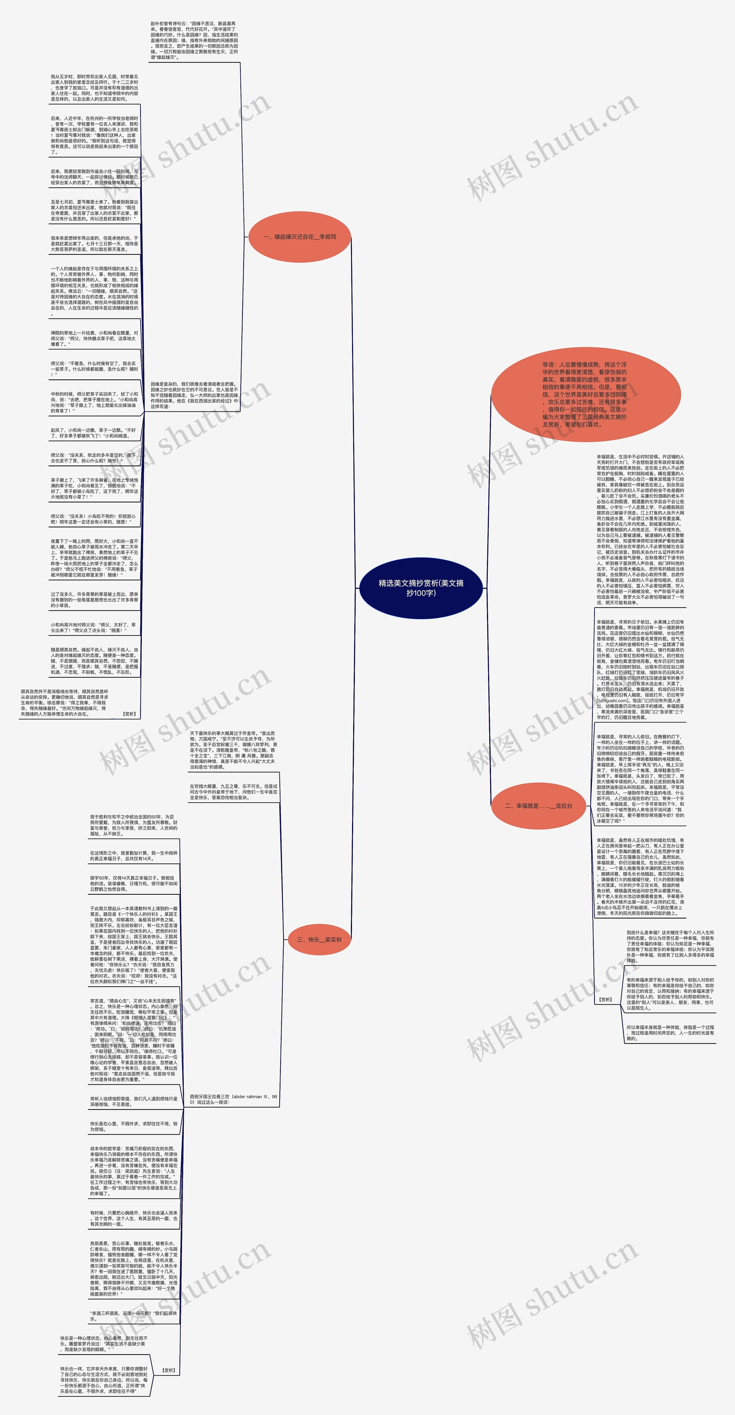 精选美文摘抄赏析(美文摘抄100字)思维导图