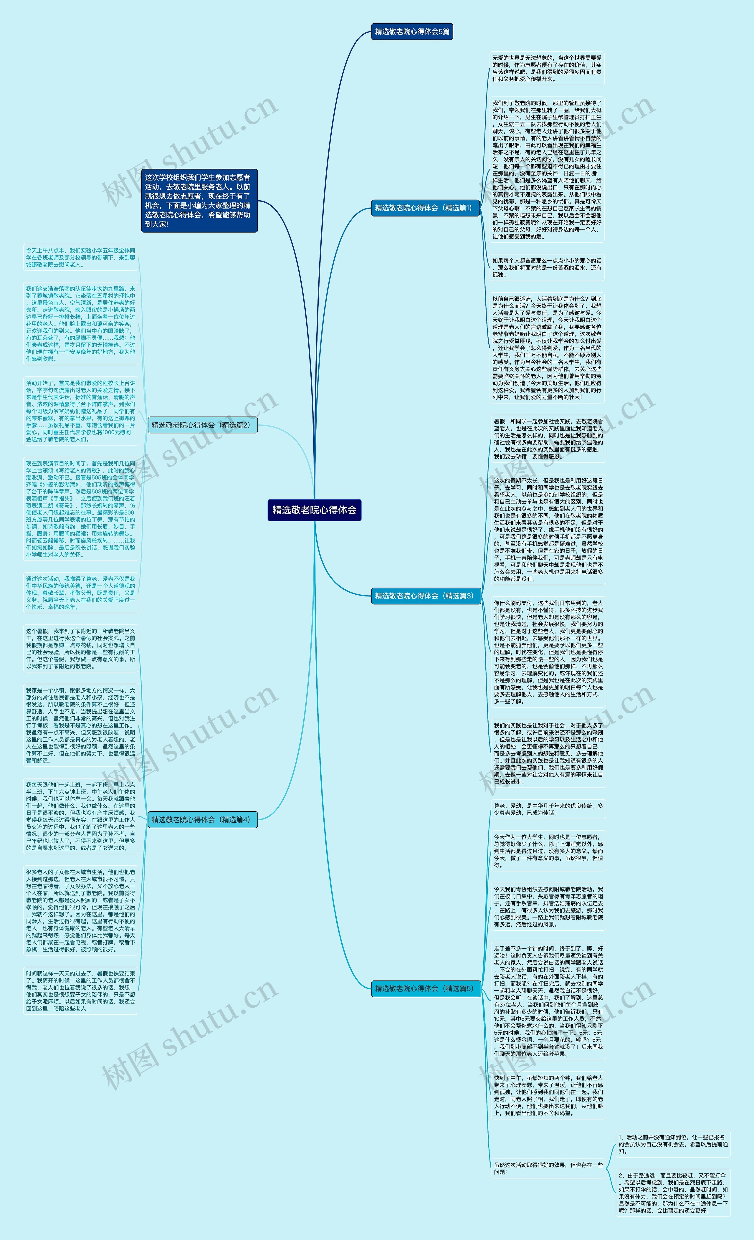 精选敬老院心得体会思维导图