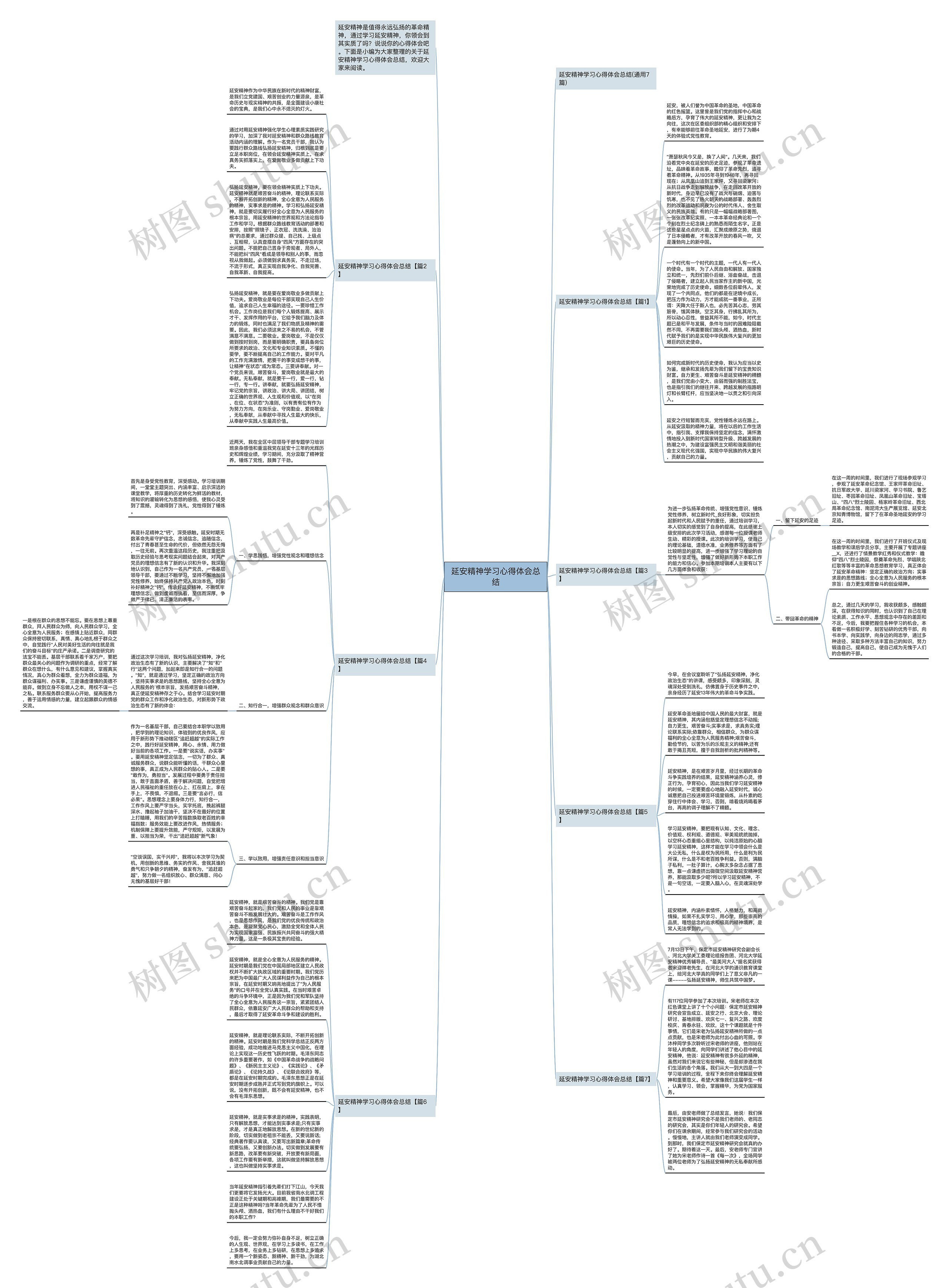 延安精神学习心得体会总结思维导图