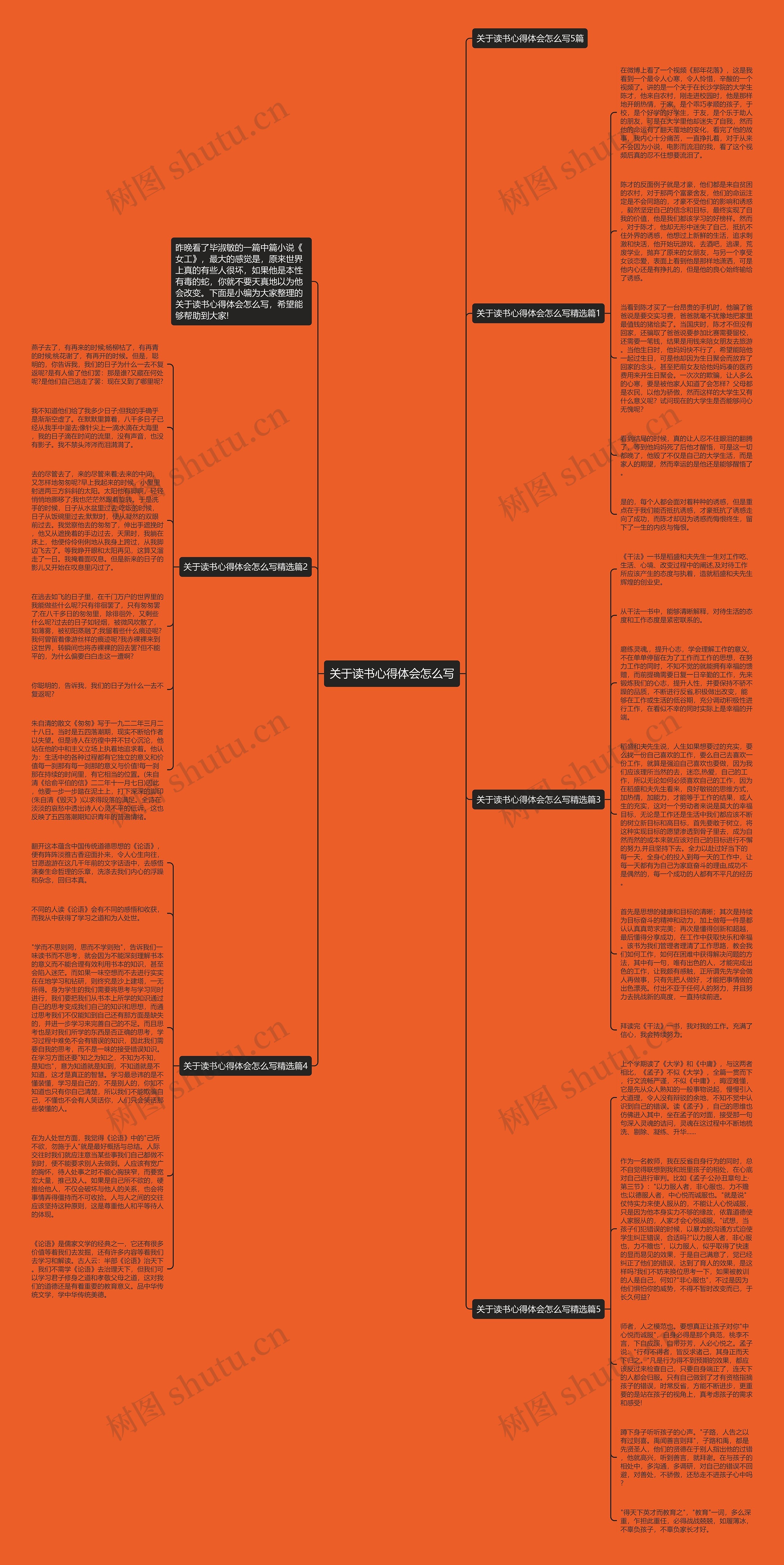 关于读书心得体会怎么写思维导图