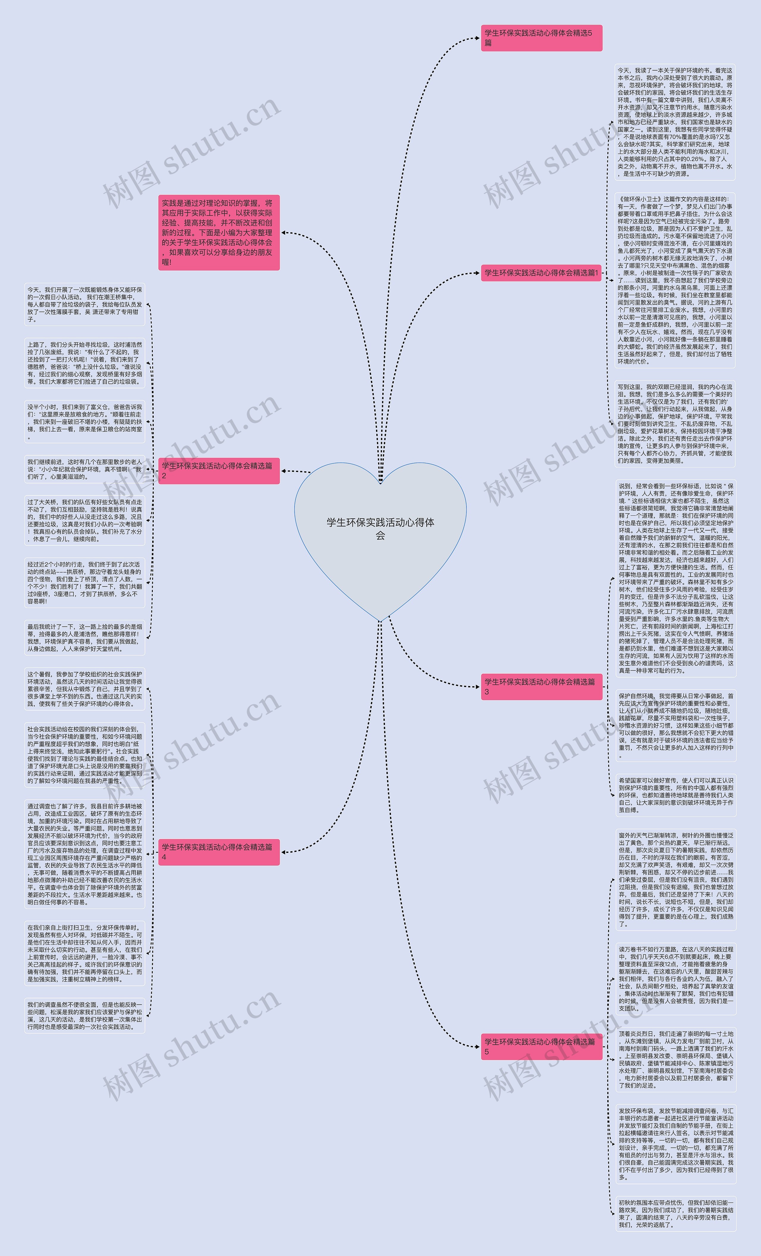 学生环保实践活动心得体会思维导图