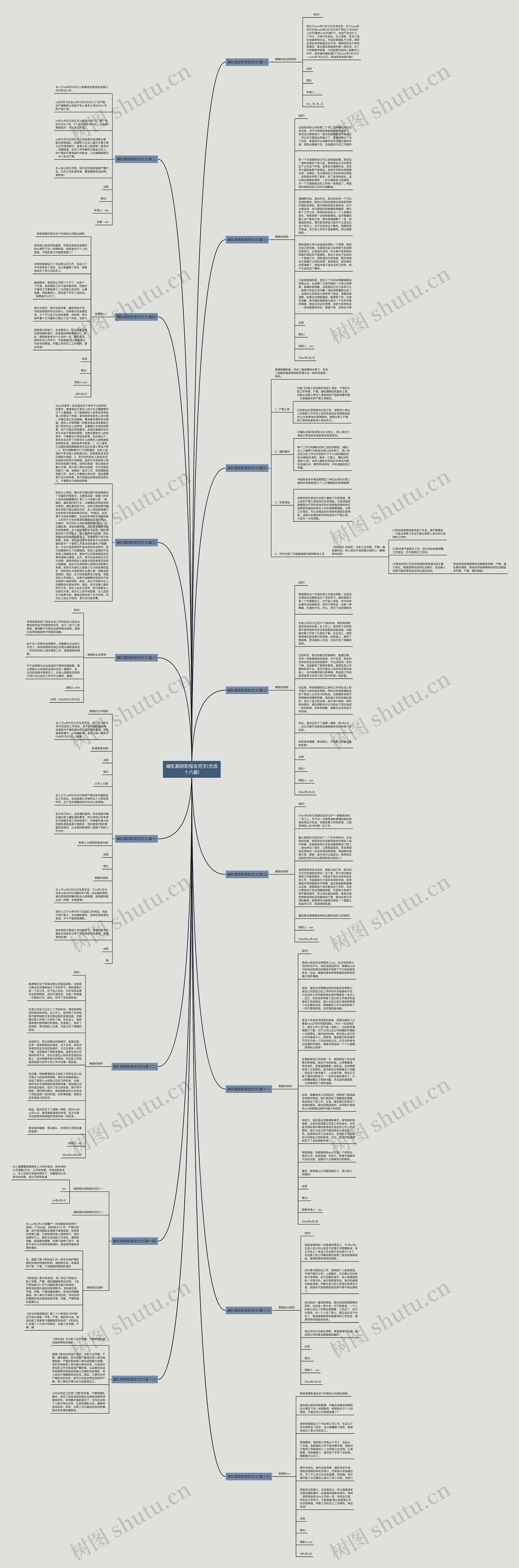 哺乳期辞职报告范文(优选十六篇)思维导图