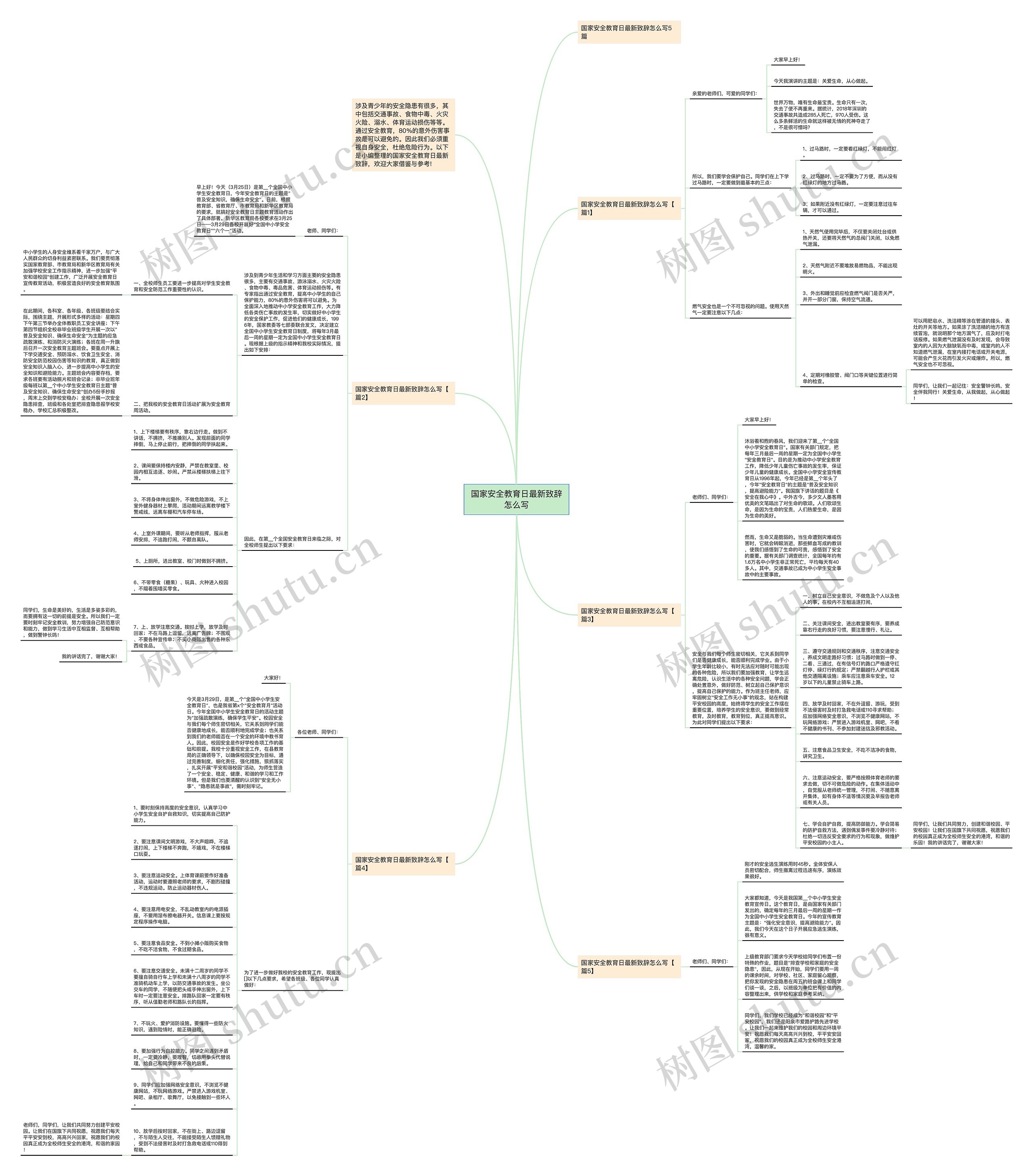 国家安全教育日最新致辞怎么写思维导图
