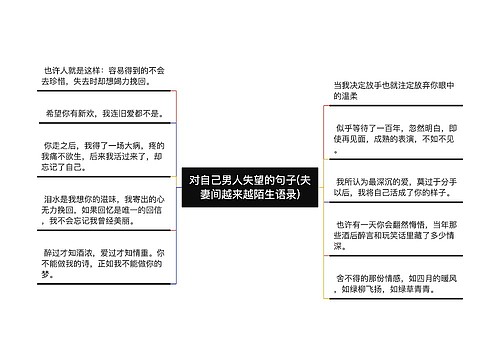 对自己男人失望的句子(夫妻间越来越陌生语录)