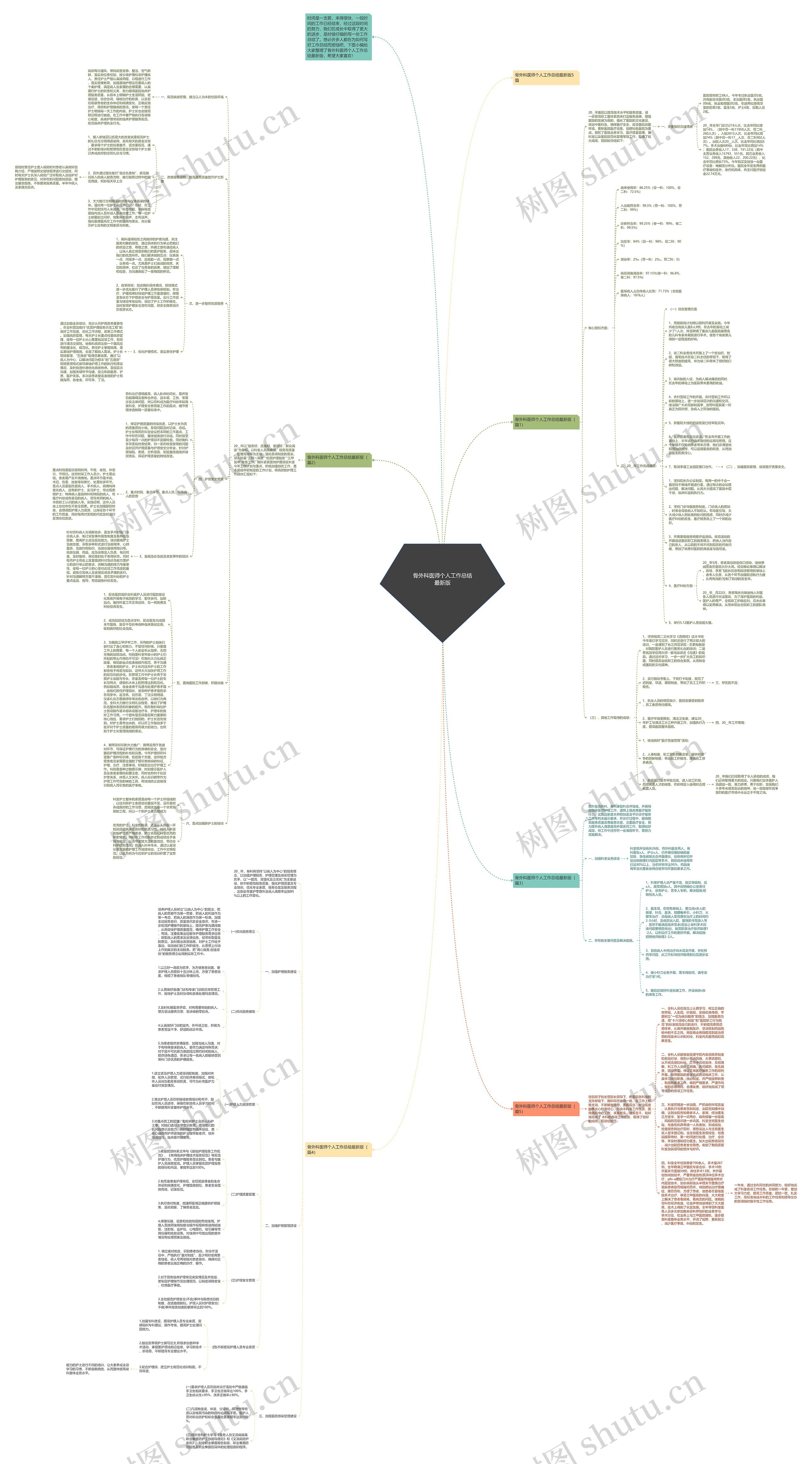 骨外科医师个人工作总结最新版思维导图