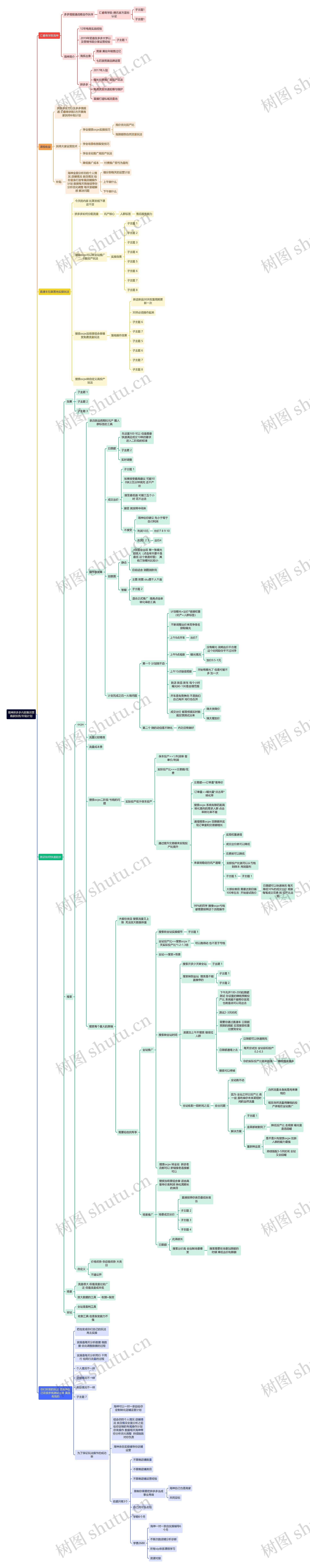 海神拼多多内部集训营商家扶持/补贴计划思维导图高清图 海神拼多多内部集训营商家扶持/补贴计划思维导图