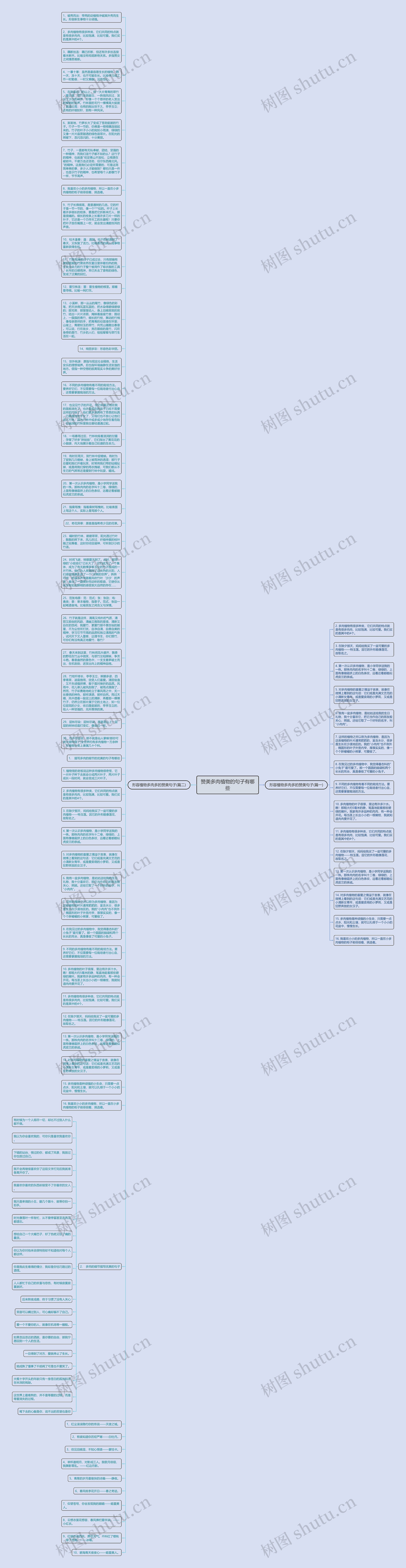 赞美多肉植物的句子有哪些思维导图