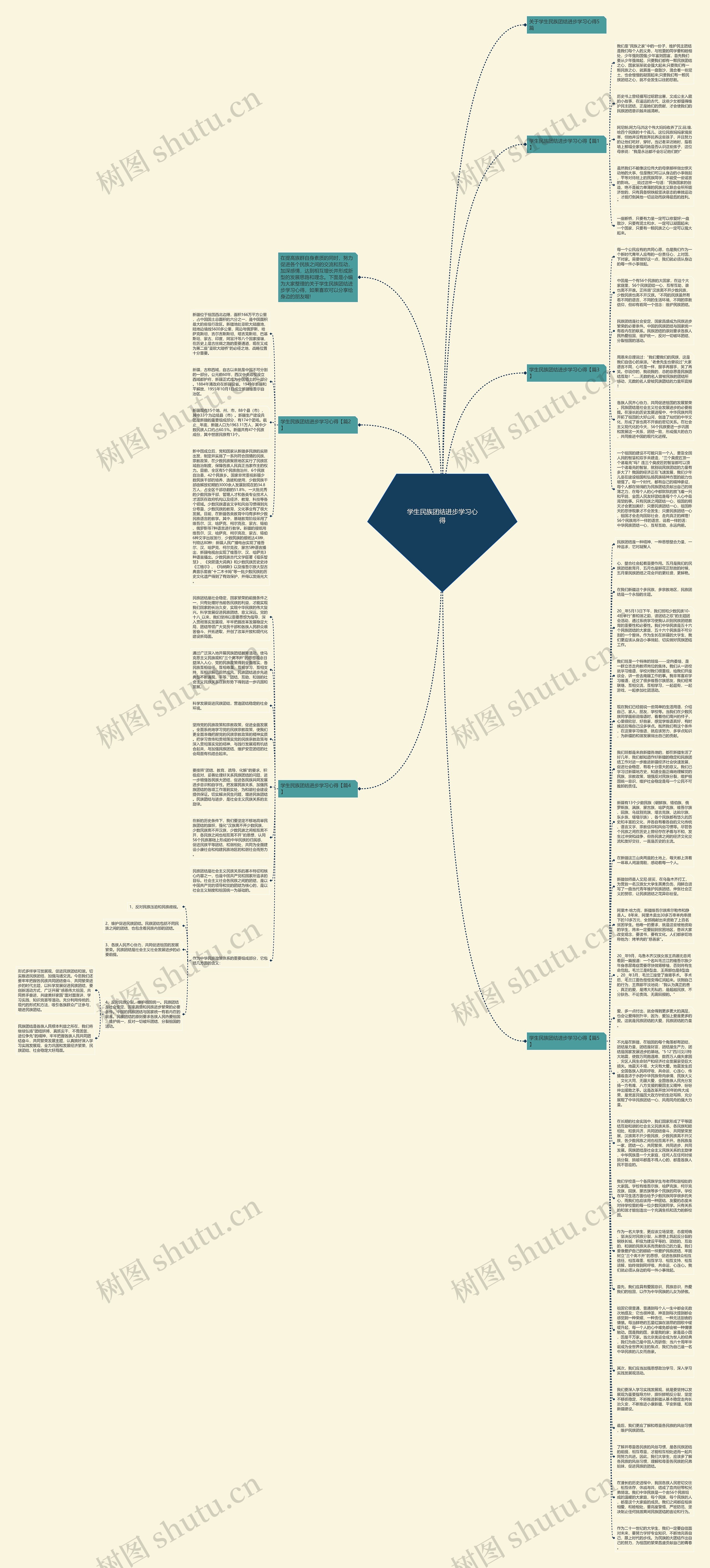 学生民族团结进步学习心得思维导图