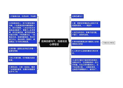 经典伤感句子，伤感说说心情短语