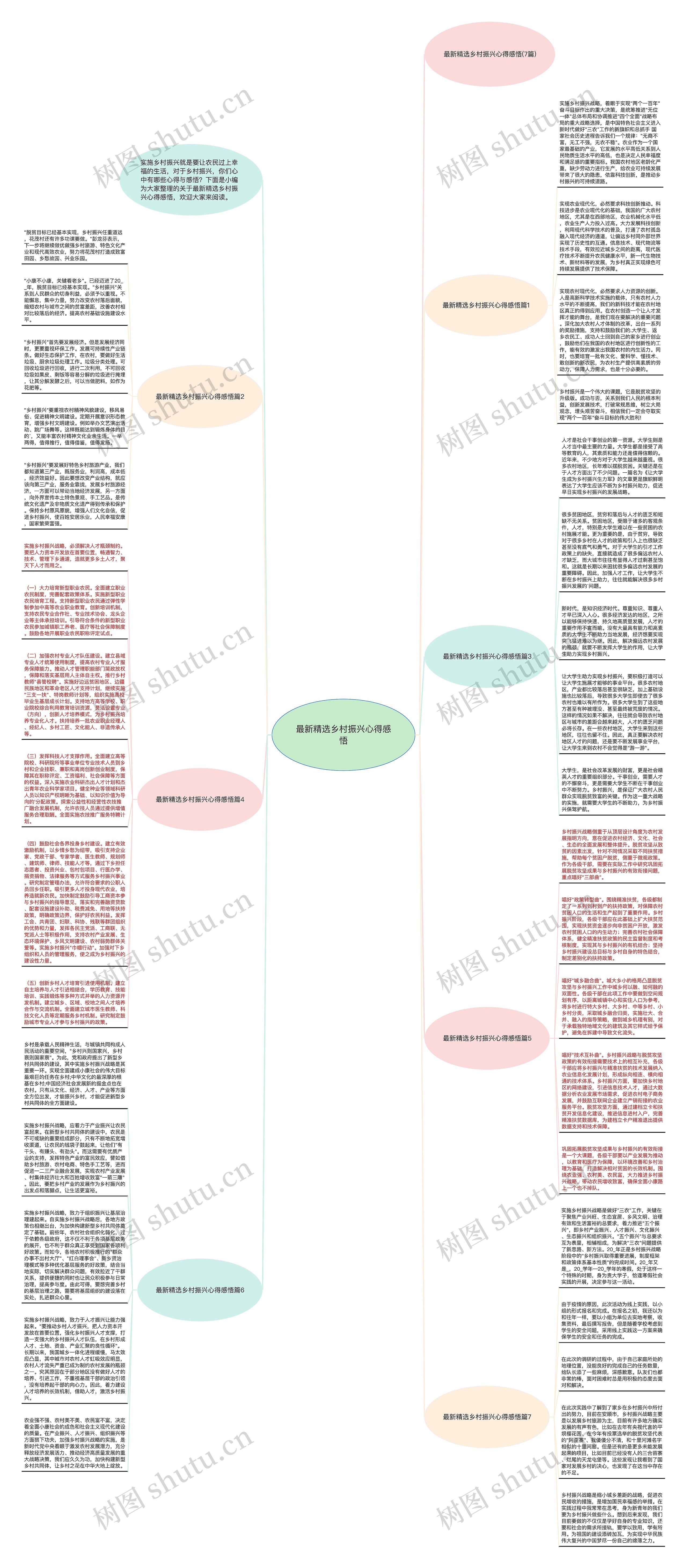 最新精选乡村振兴心得感悟思维导图