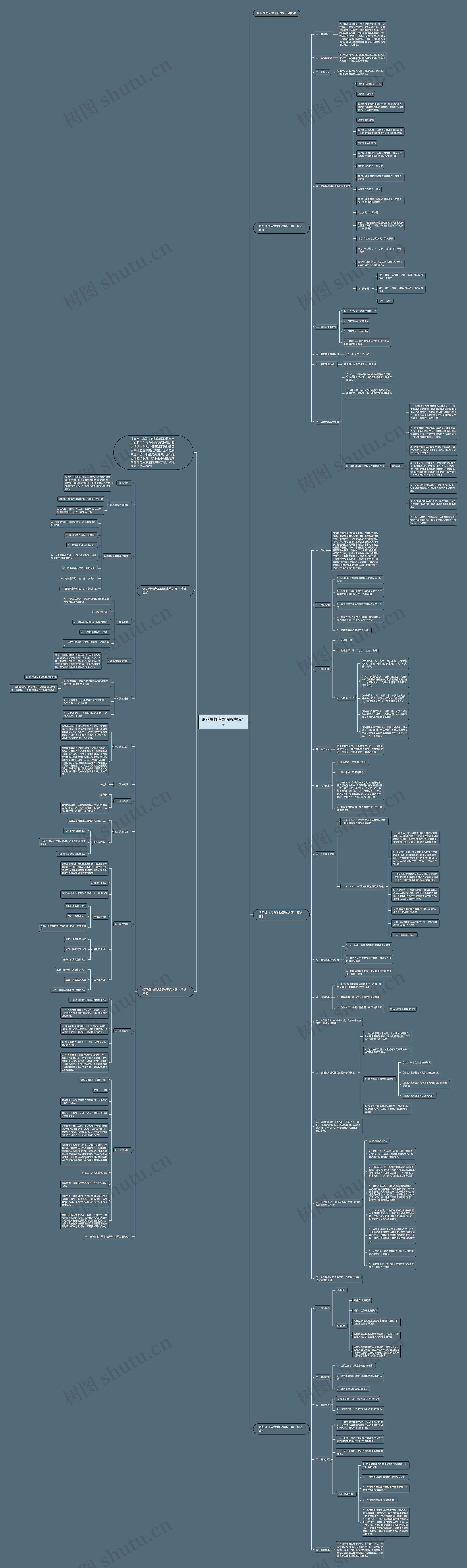 烟花爆竹应急消防演练方案思维导图