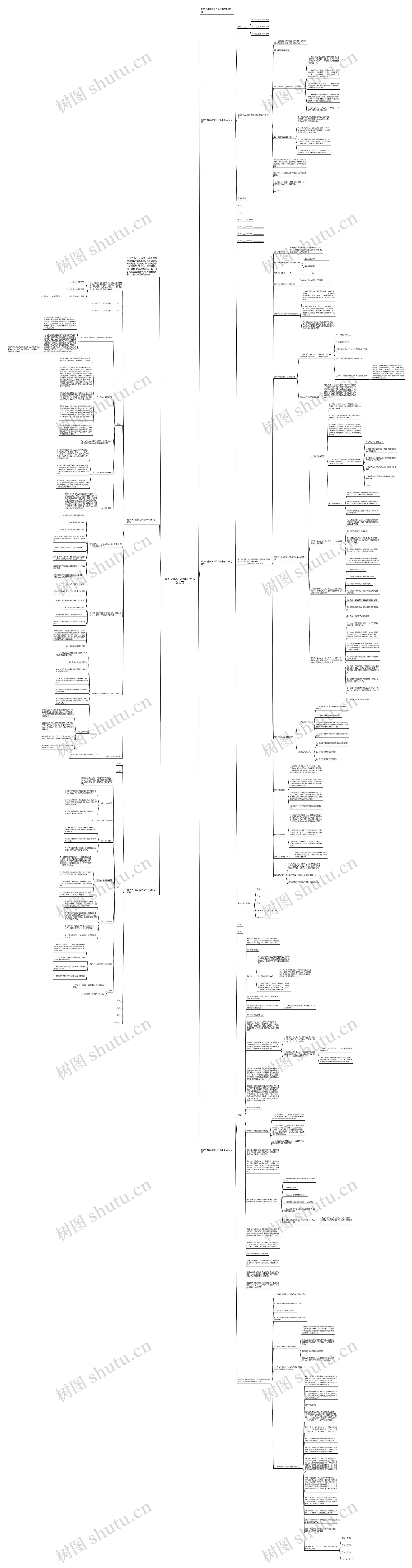 最新个体股东合作协议书怎么写思维导图