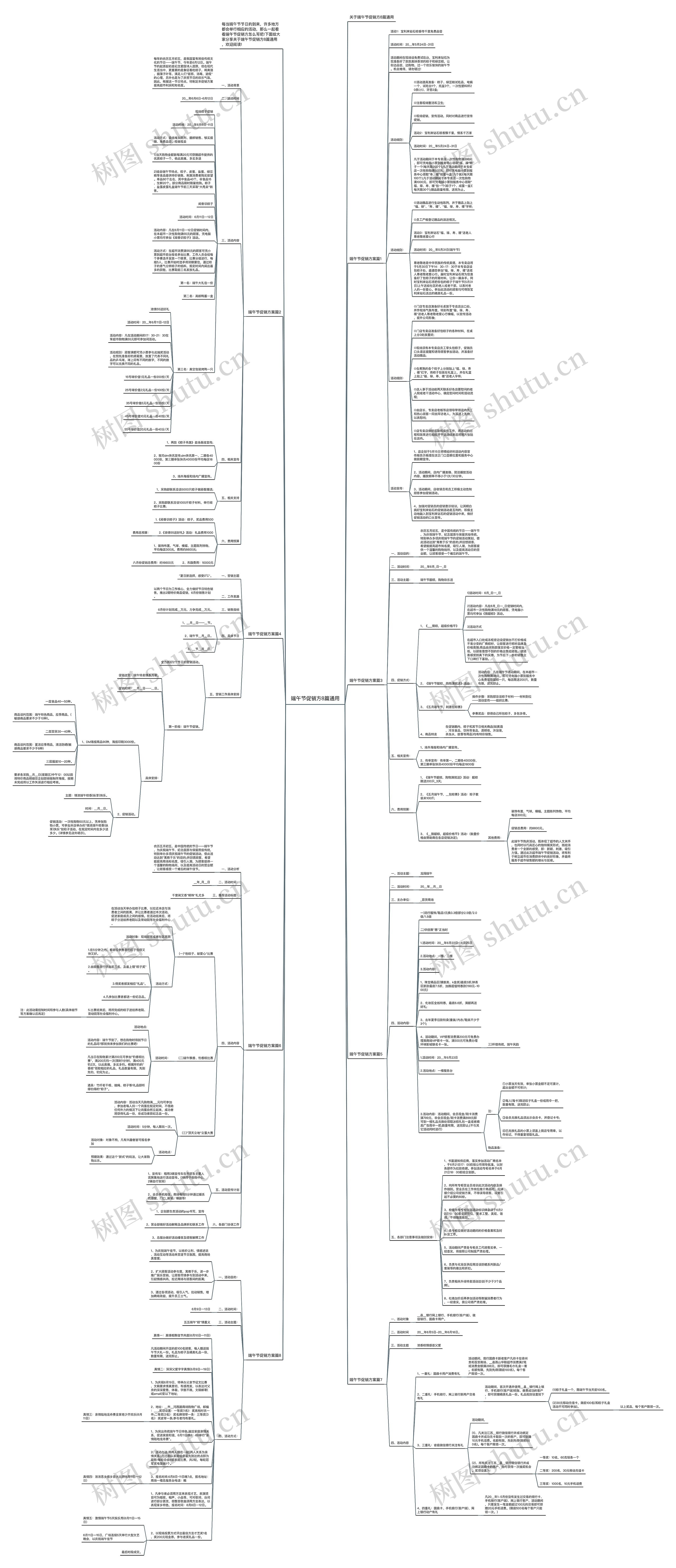 端午节促销方8篇通用思维导图
