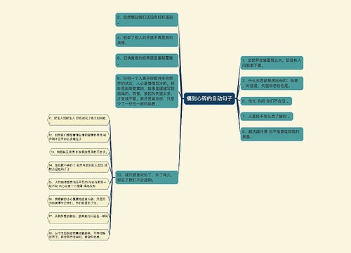 痛到心碎的自动句子