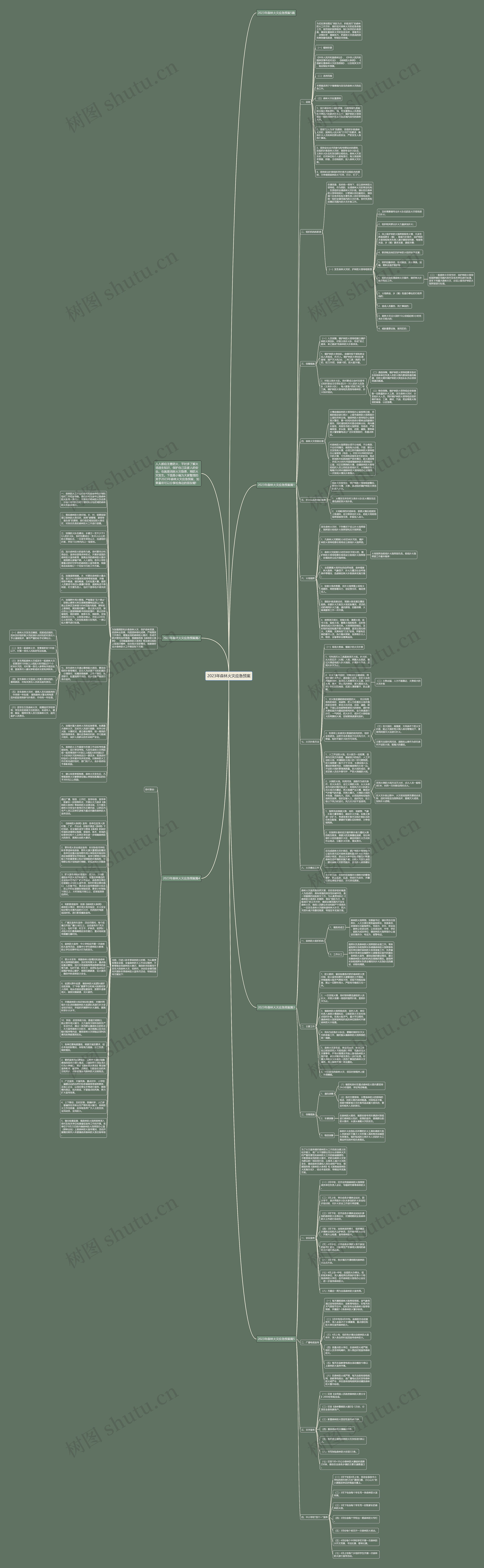 2023年森林火灾应急预案思维导图