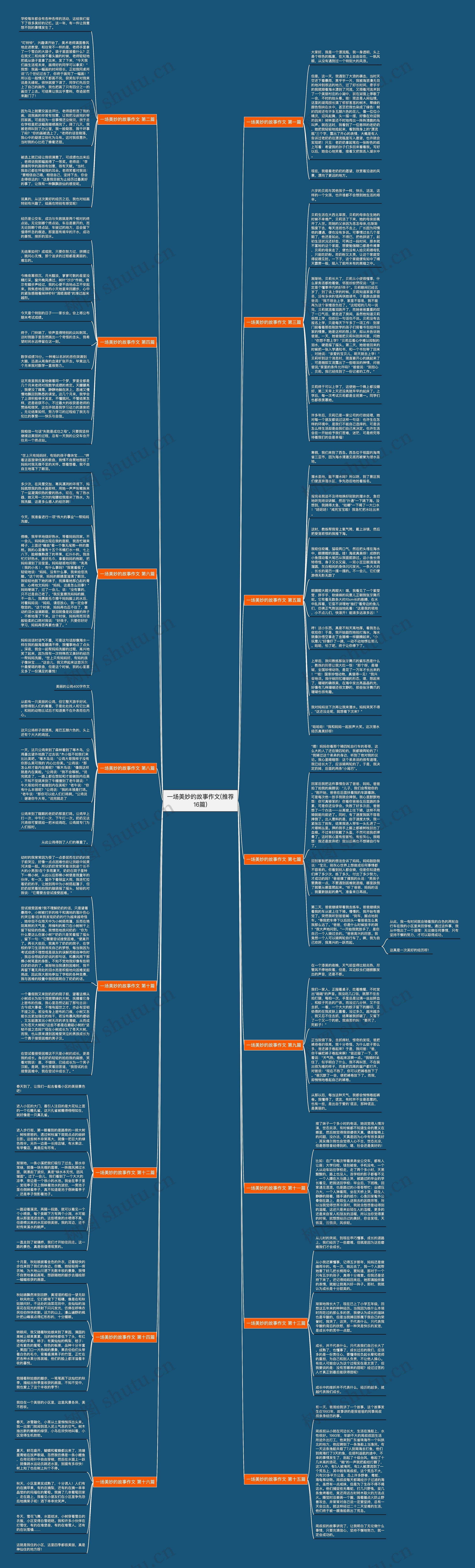 一场美妙的故事作文(推荐16篇)思维导图