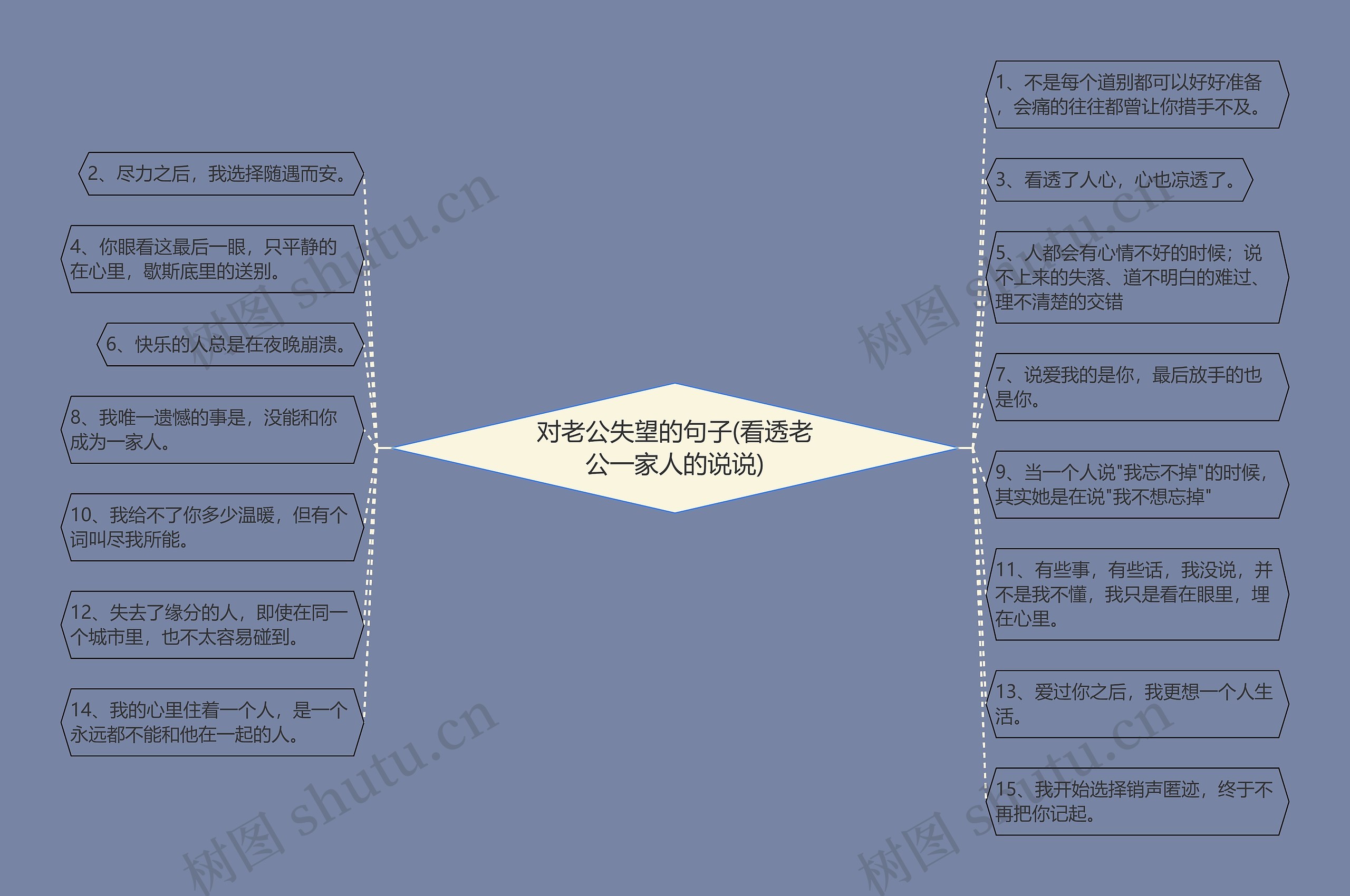 对老公失望的句子(看透老公一家人的说说)思维导图