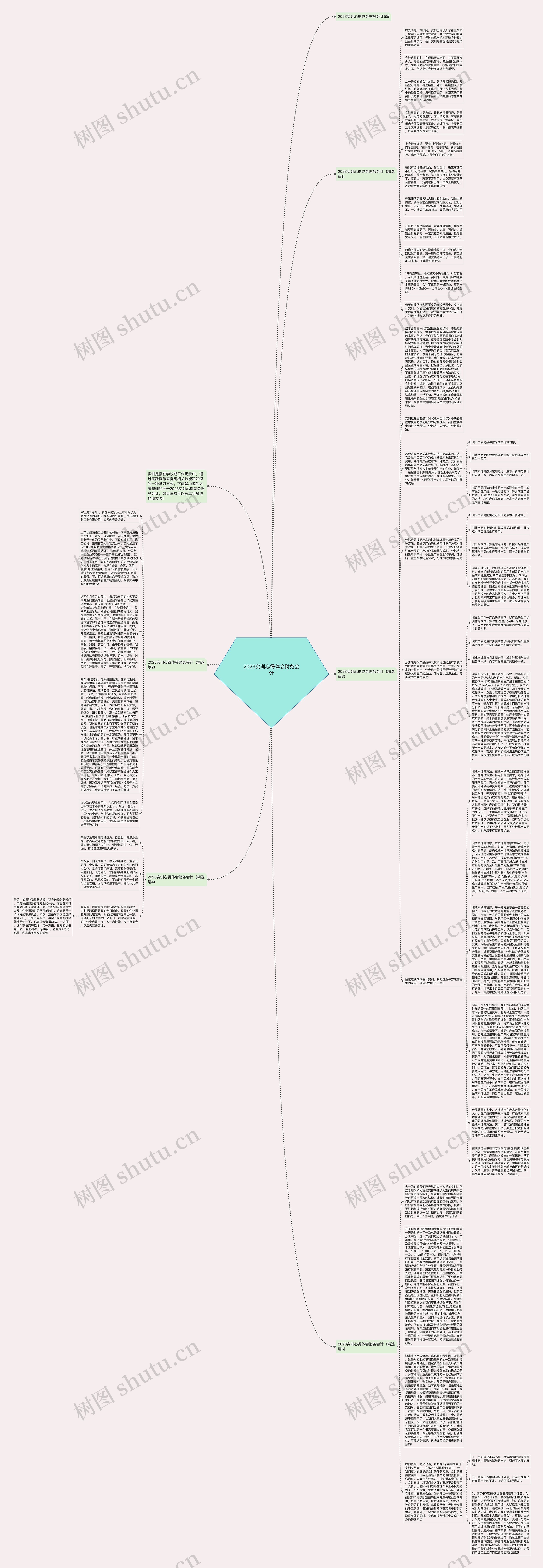 2023实训心得体会财务会计思维导图